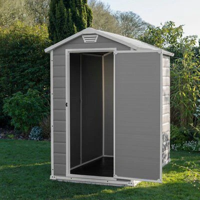 Keter Manor 6x4 Ft Gable Grey Plastic Shed With Floor - Image 2