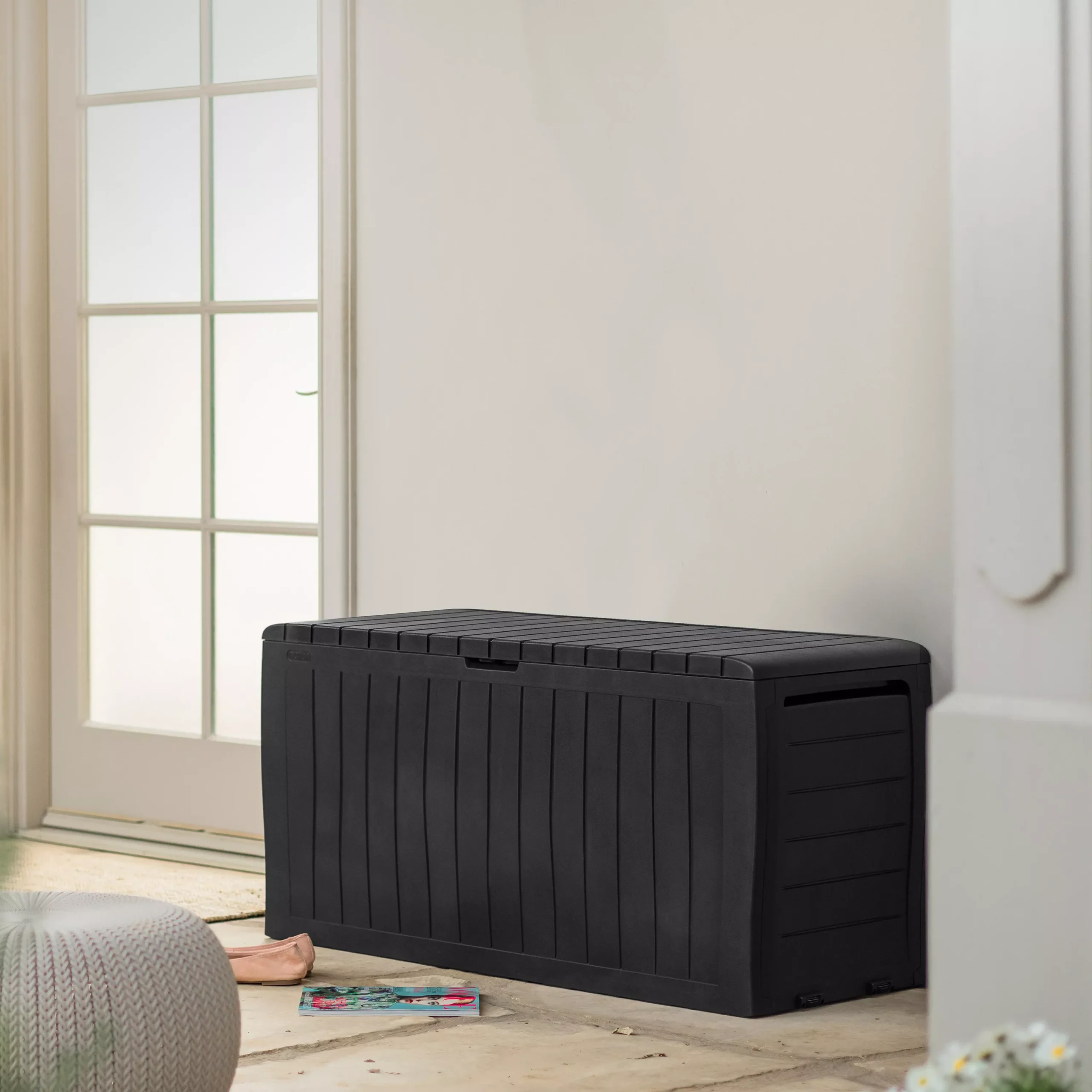 Keter Marvel Plus Grey Plastic 4x1 Garden Storage Box 270L - Image 2