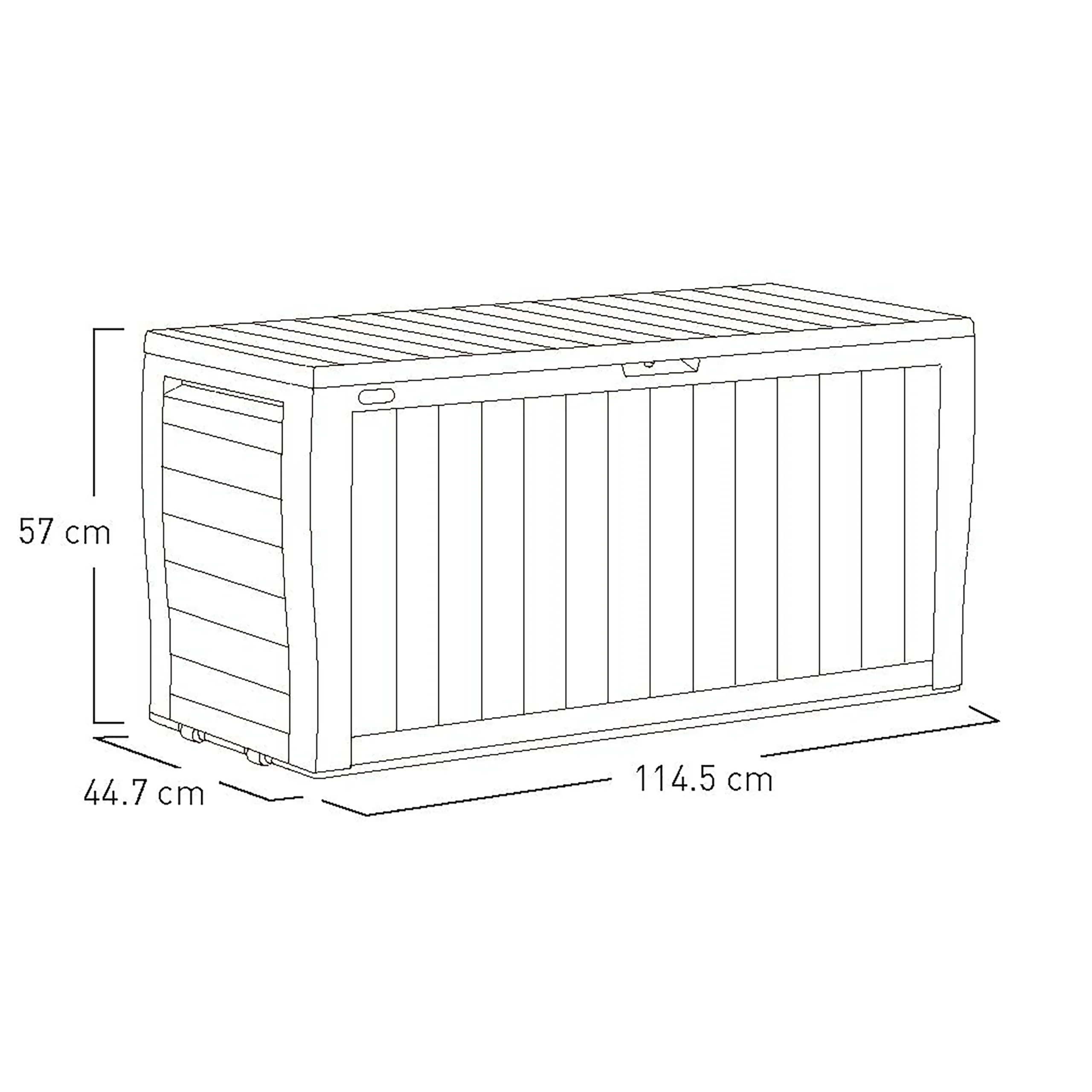 Keter Marvel Plus Grey Plastic 4x1 Garden Storage Box 270L - Image 9
