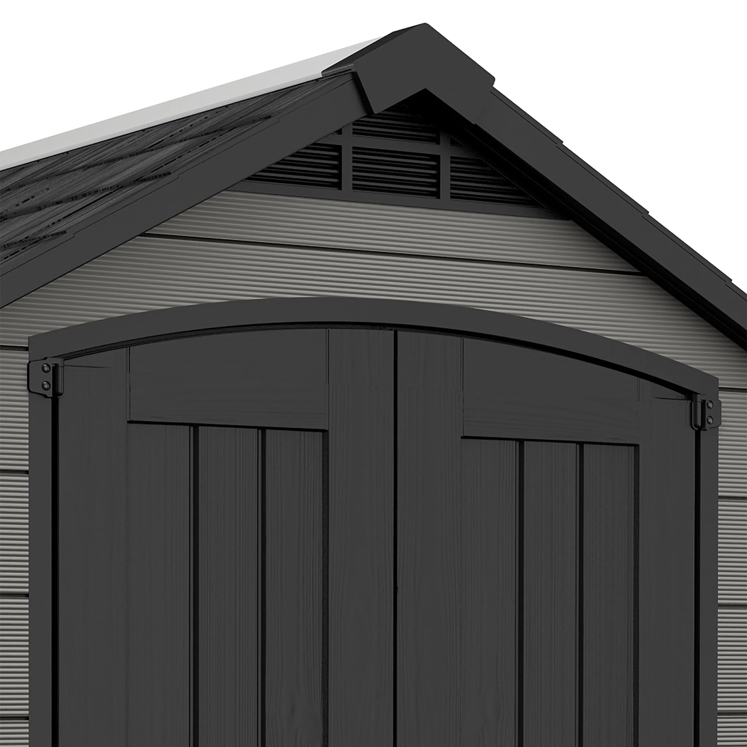 Keter Premier Grey Plastic 2 Door 2 Windows Shed With Floor (Base Included) - Image 12
