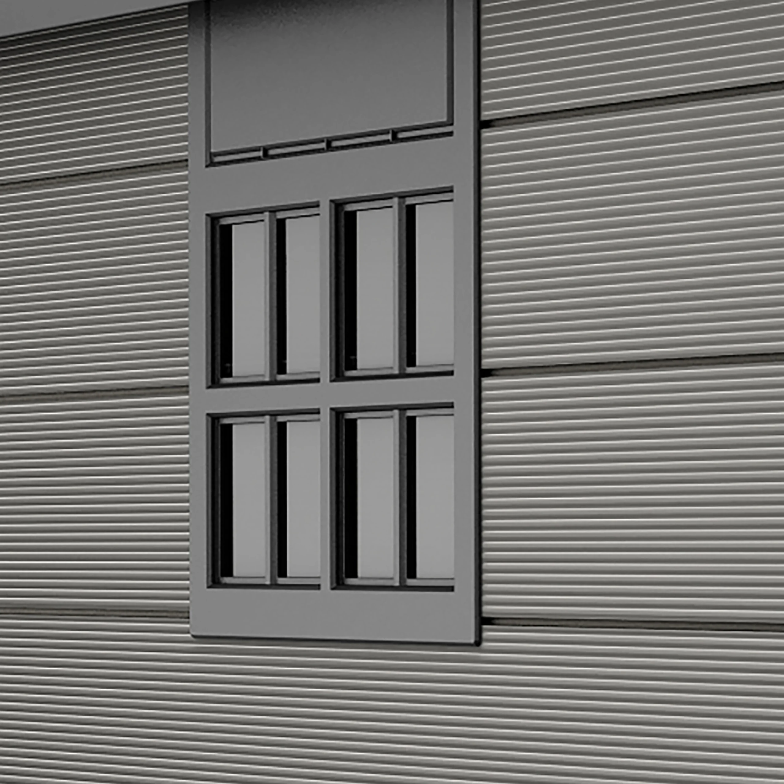 Keter Premier Grey Plastic 2 Door 2 Windows Shed With Floor (Base Included) - Image 6