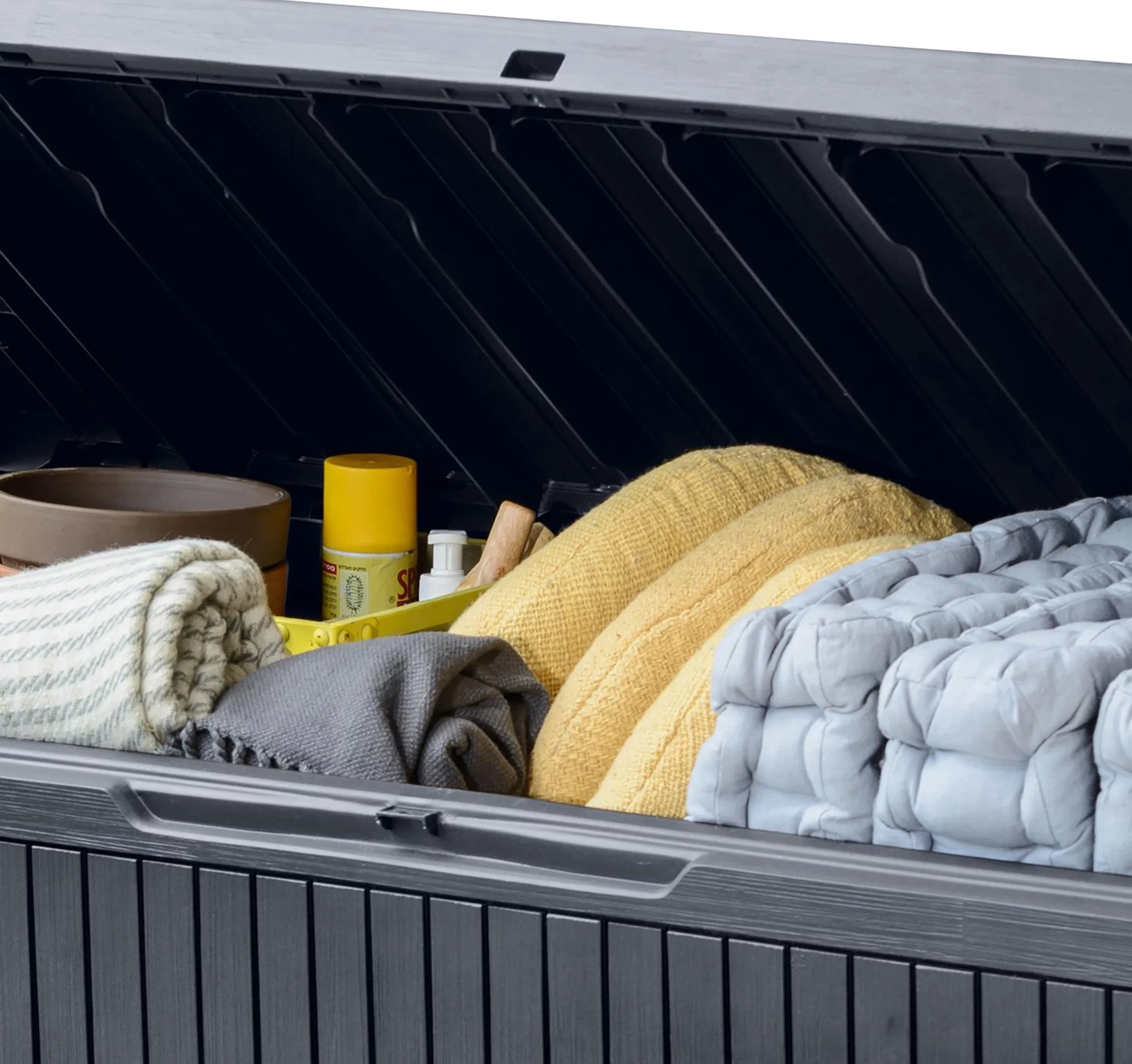 Keter Springwood Plastic Garden Storage Box - Image 6