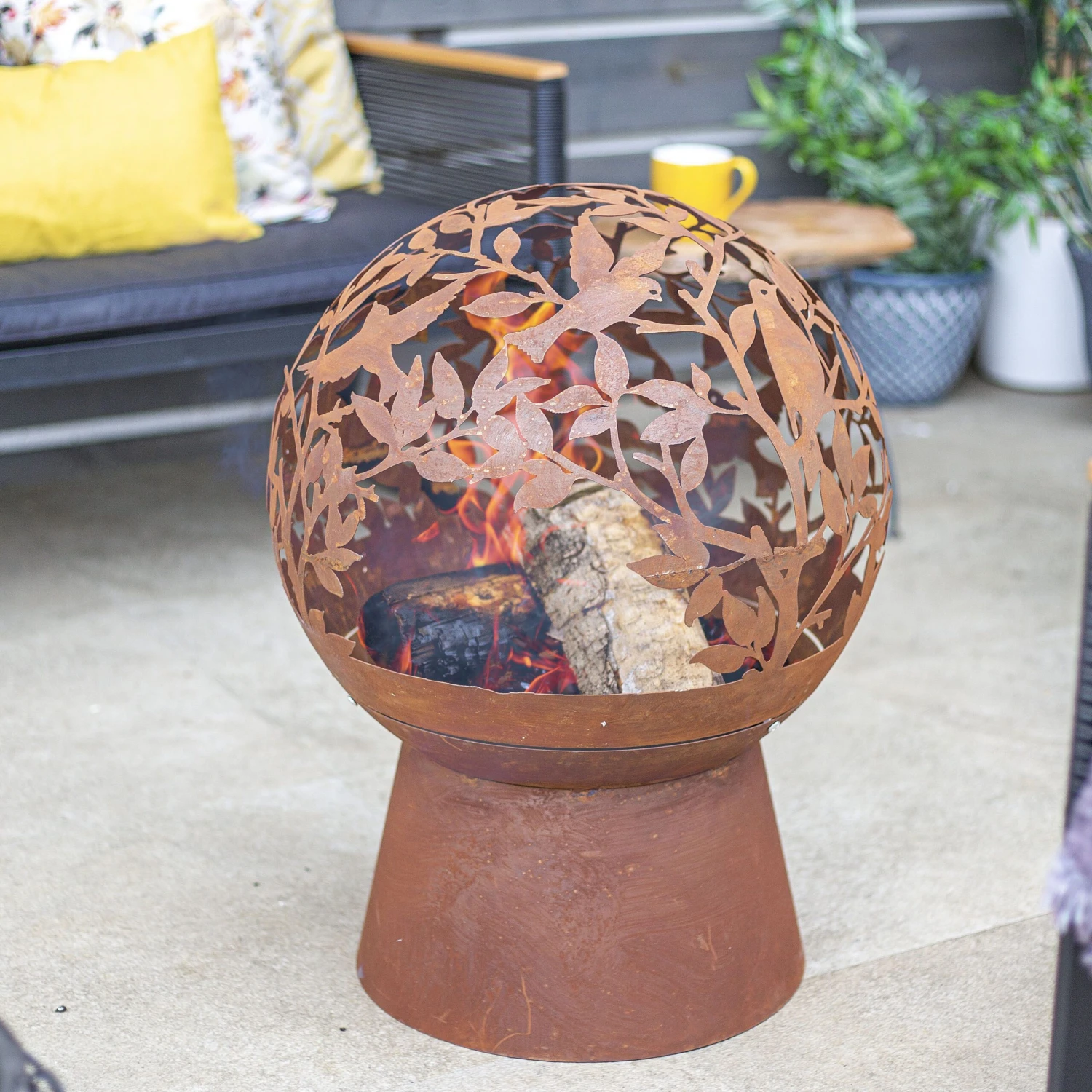 La Hacienda Globe Steel Firepit - Image 3