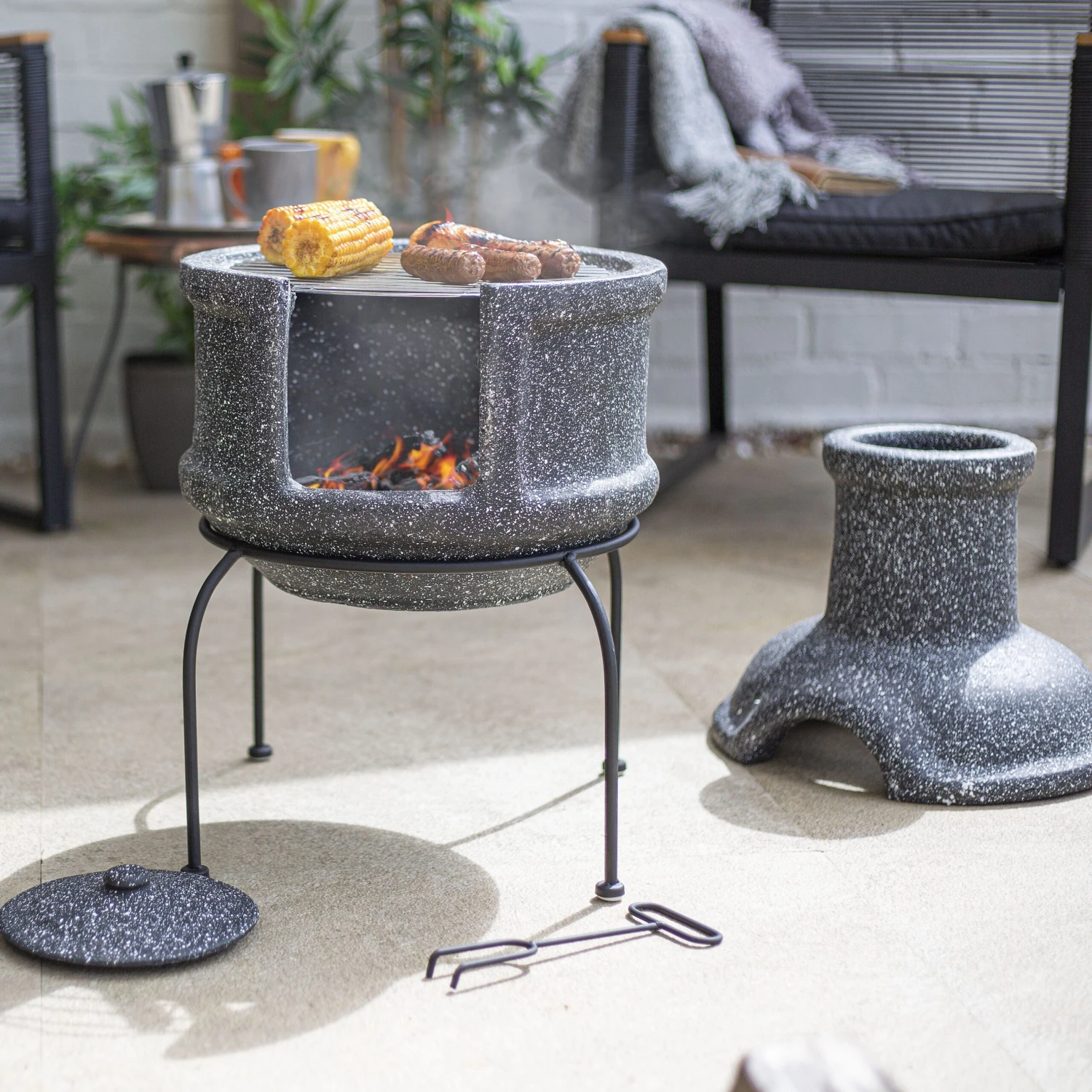 La Hacienda Teplo Clay Chiminea - Image 2