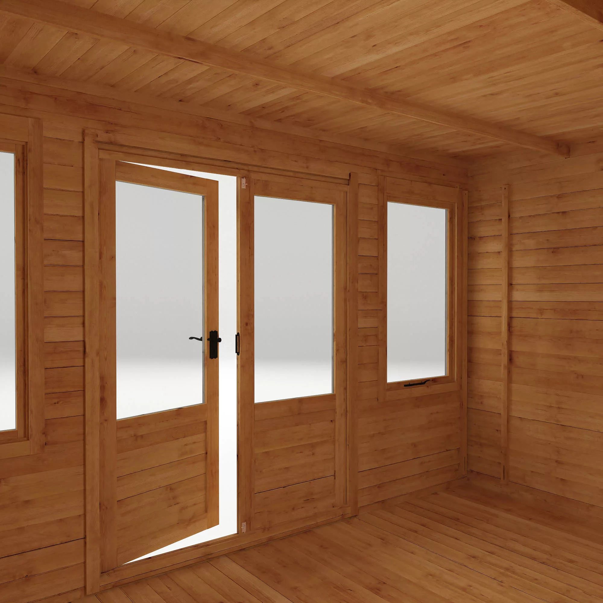 Mercia 17x10 Pent Tongue & Groove Cabin With Double Door - Image 3