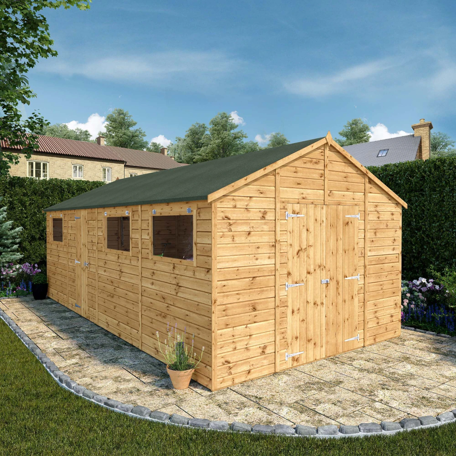 Mercia 20x10 Apex Shiplap Workshop With Double Door - Image 9