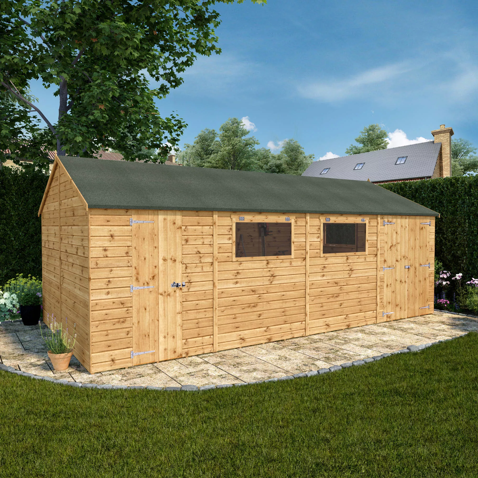 Mercia 20x10 Apex Shiplap Workshop With Double Door - Image 10