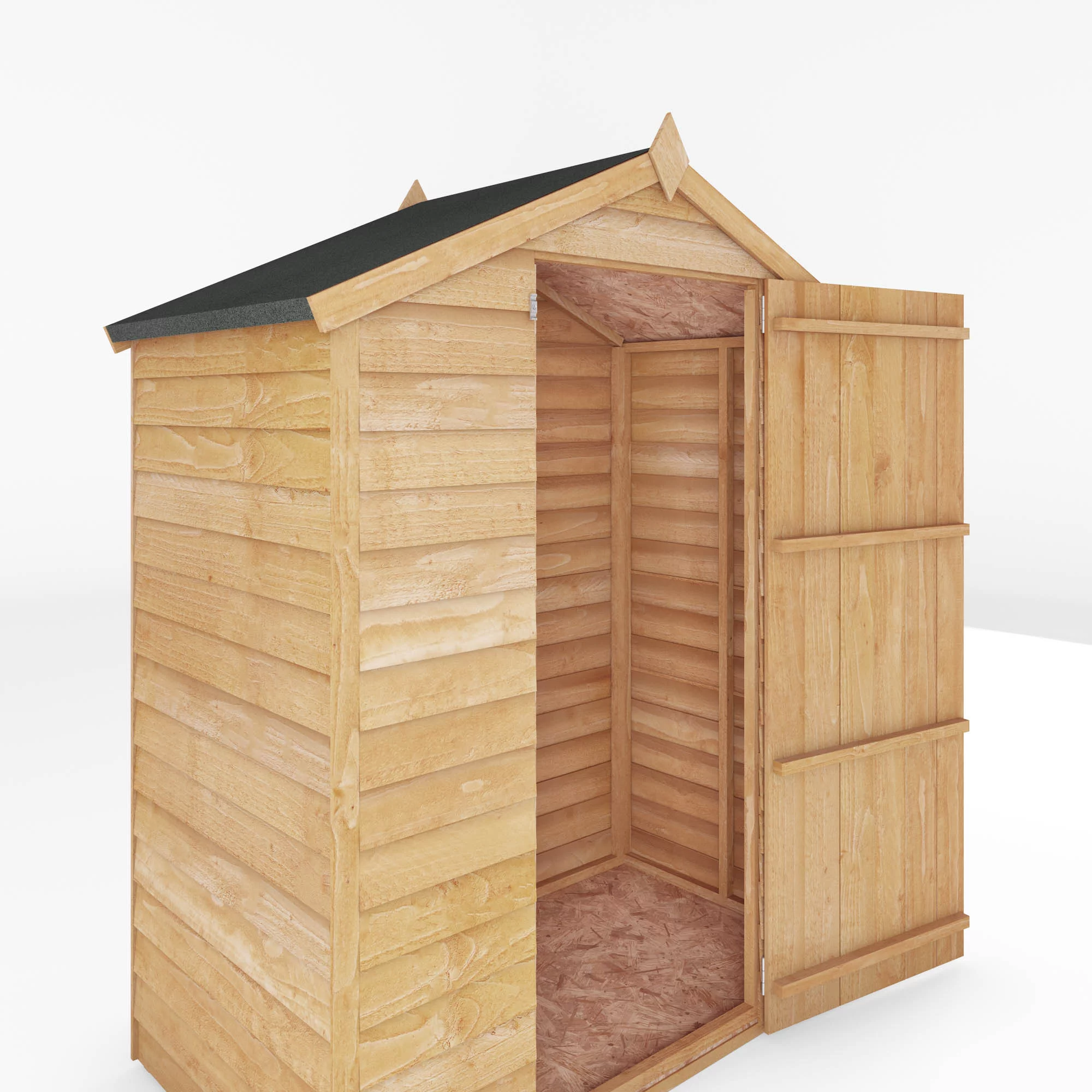 Mercia 5x3 Ft Apex Overlap Wooden Shed With Floor - Image 6
