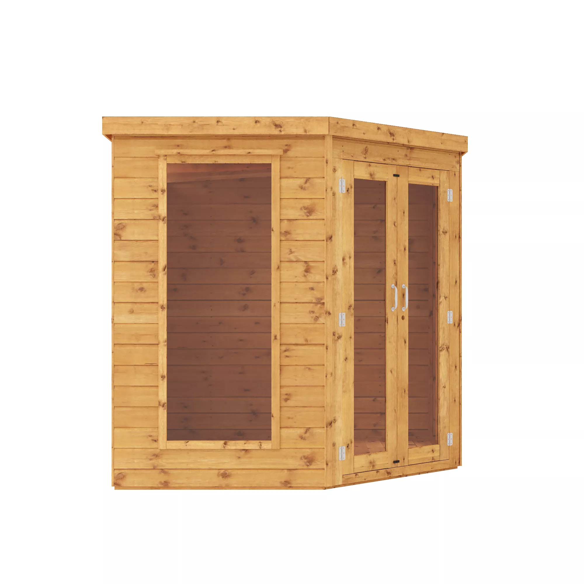 Mercia 7x7 Pent Shiplap Summer House With Double Door - Image 3