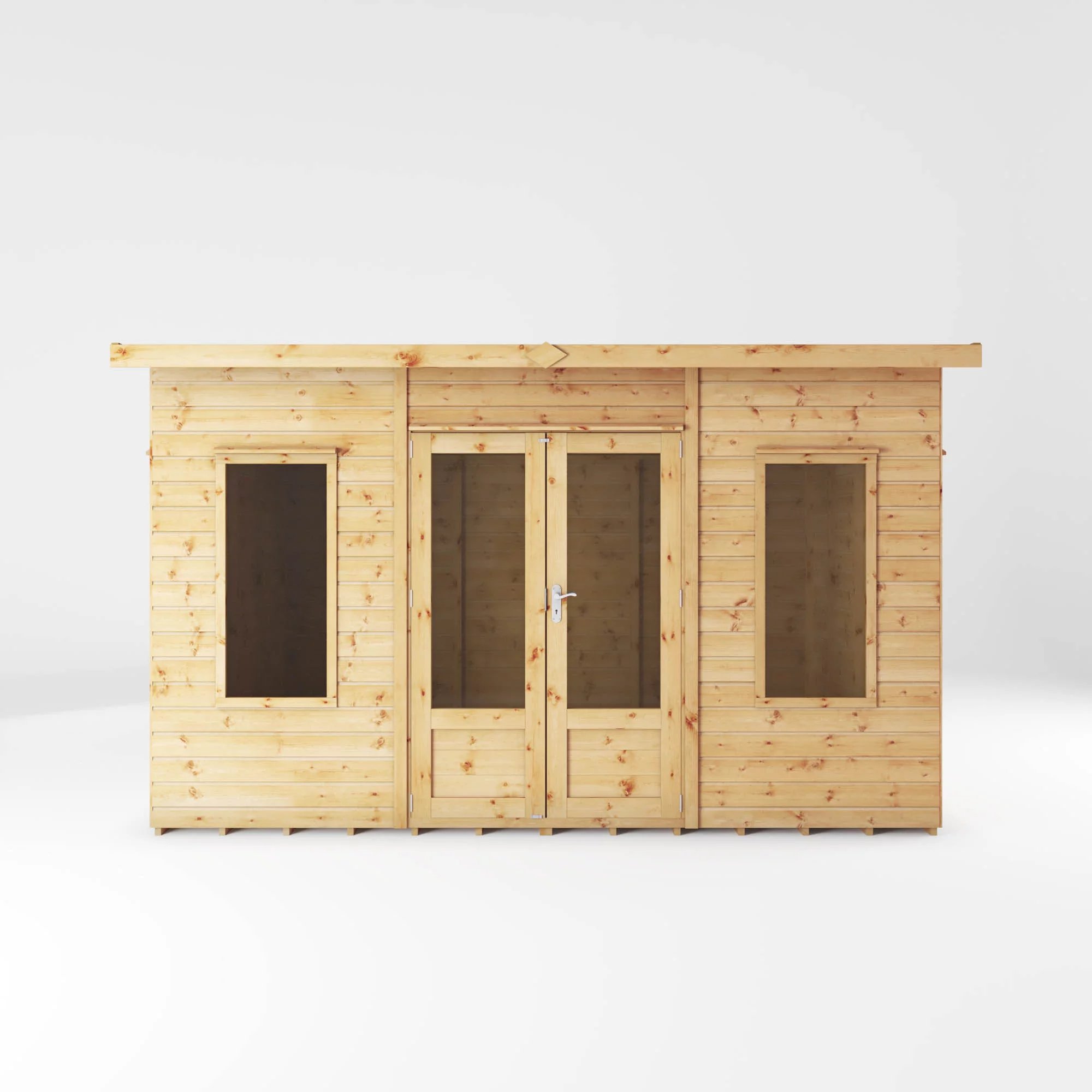 Mercia Helios 12x8 Ft Curved Shiplap Wooden Summer House With Double Door - Image 3