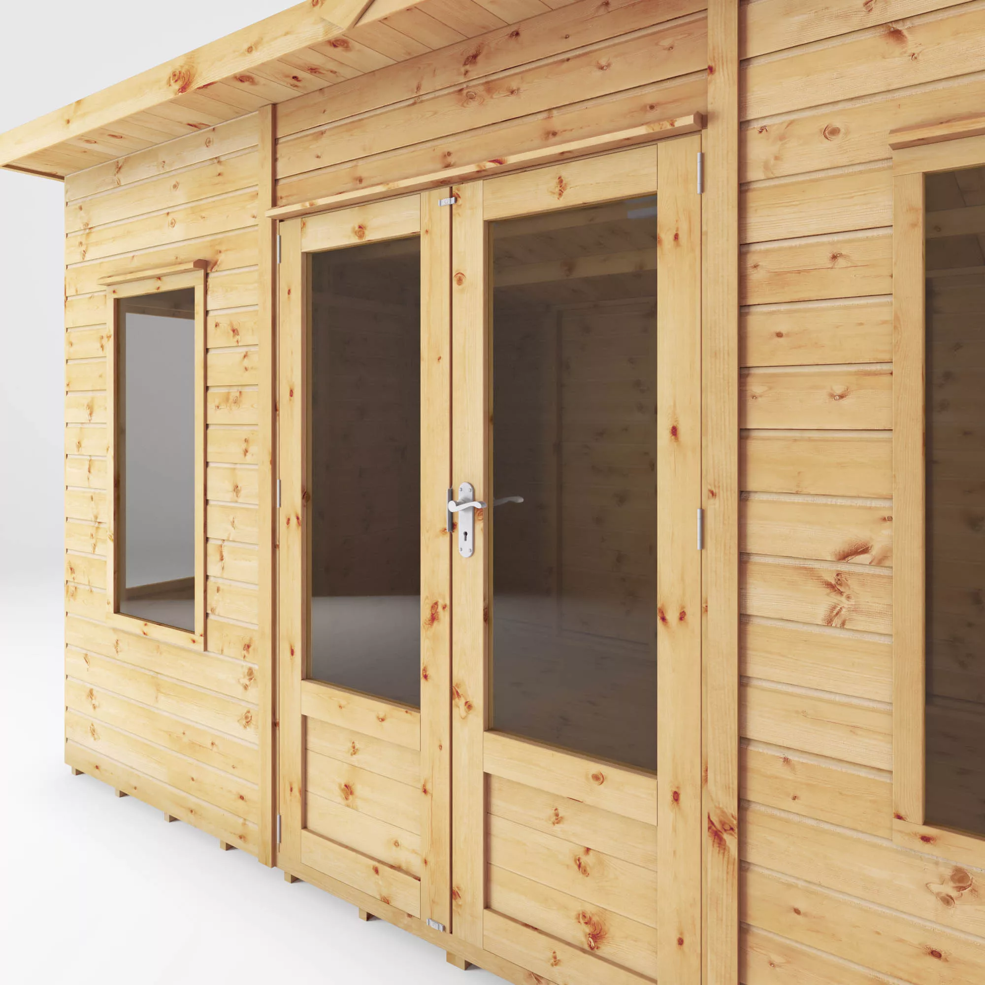 Mercia Helios 12x8 Ft Curved Shiplap Wooden Summer House With Double Door - Image 4