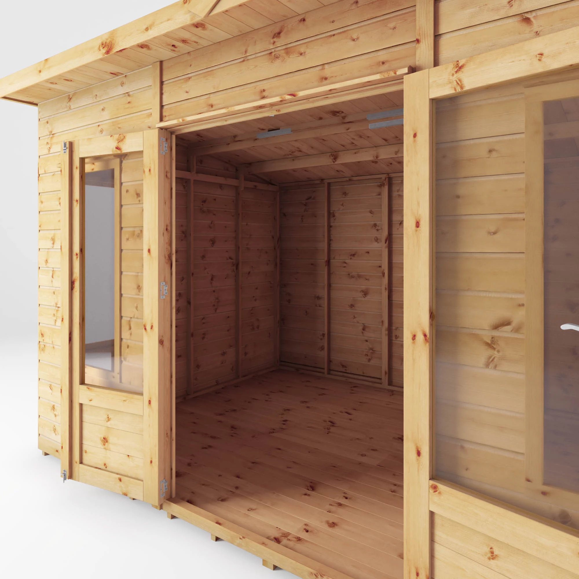 Mercia Helios 12x8 Ft Curved Shiplap Wooden Summer House With Double Door - Image 5