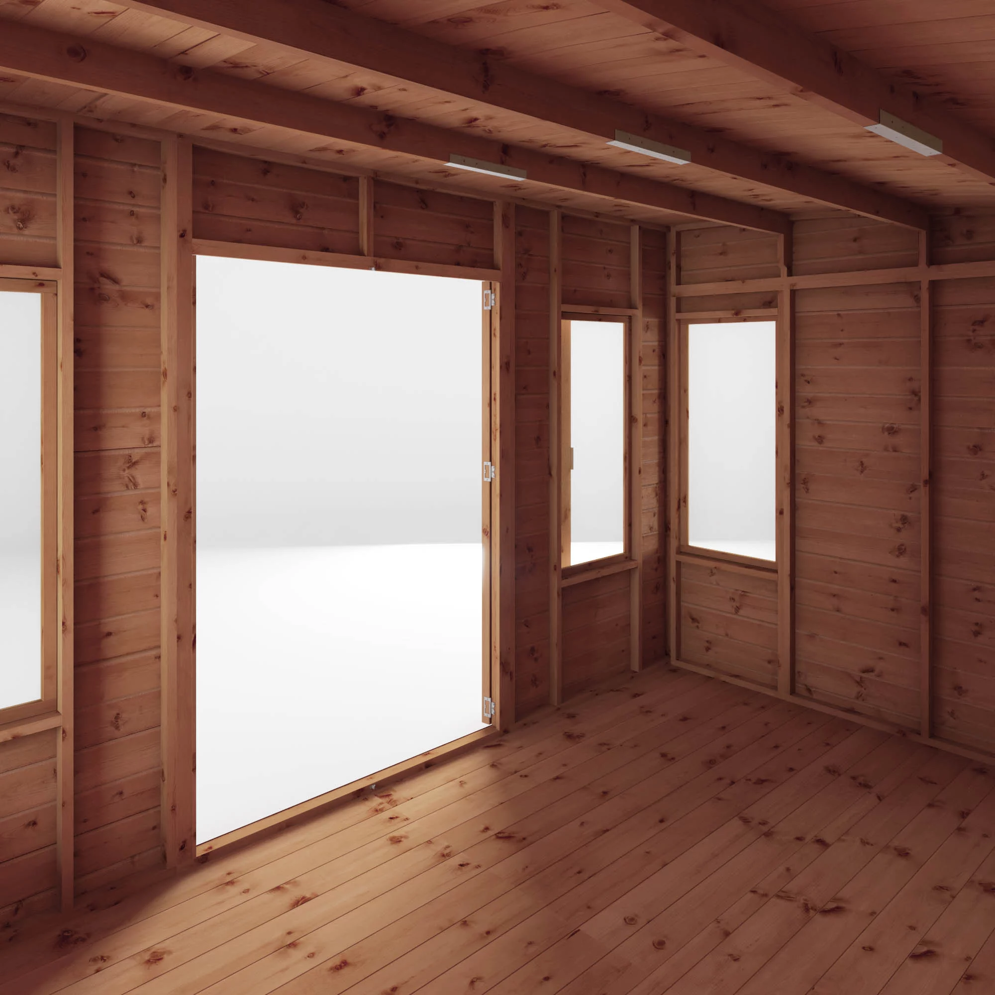 Mercia Helios 12x8 Ft Curved Shiplap Wooden Summer House With Double Door - Image 6