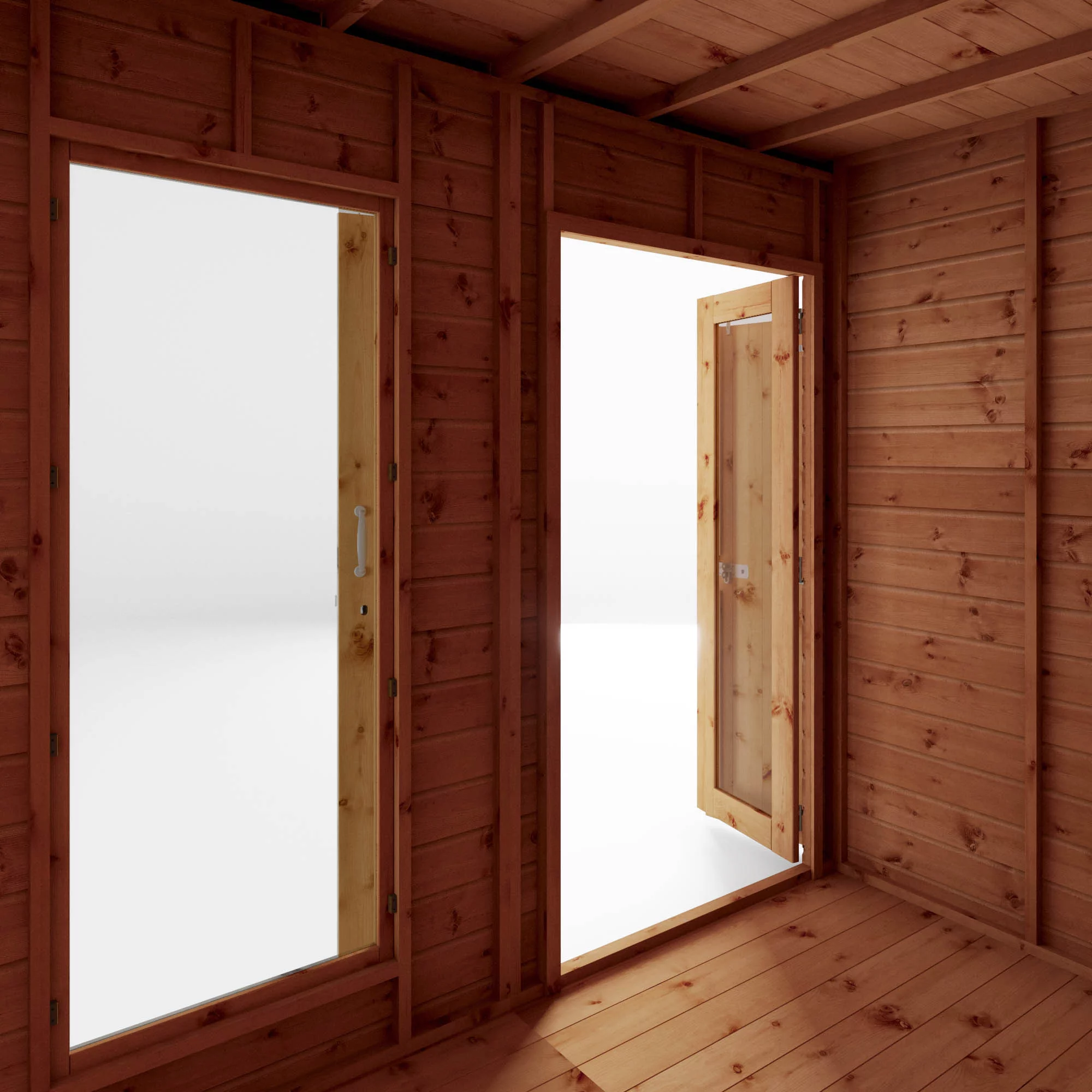 Mercia Maine 12x6 Ft Pent Shiplap Wooden Summer House With Double Door - Image 7