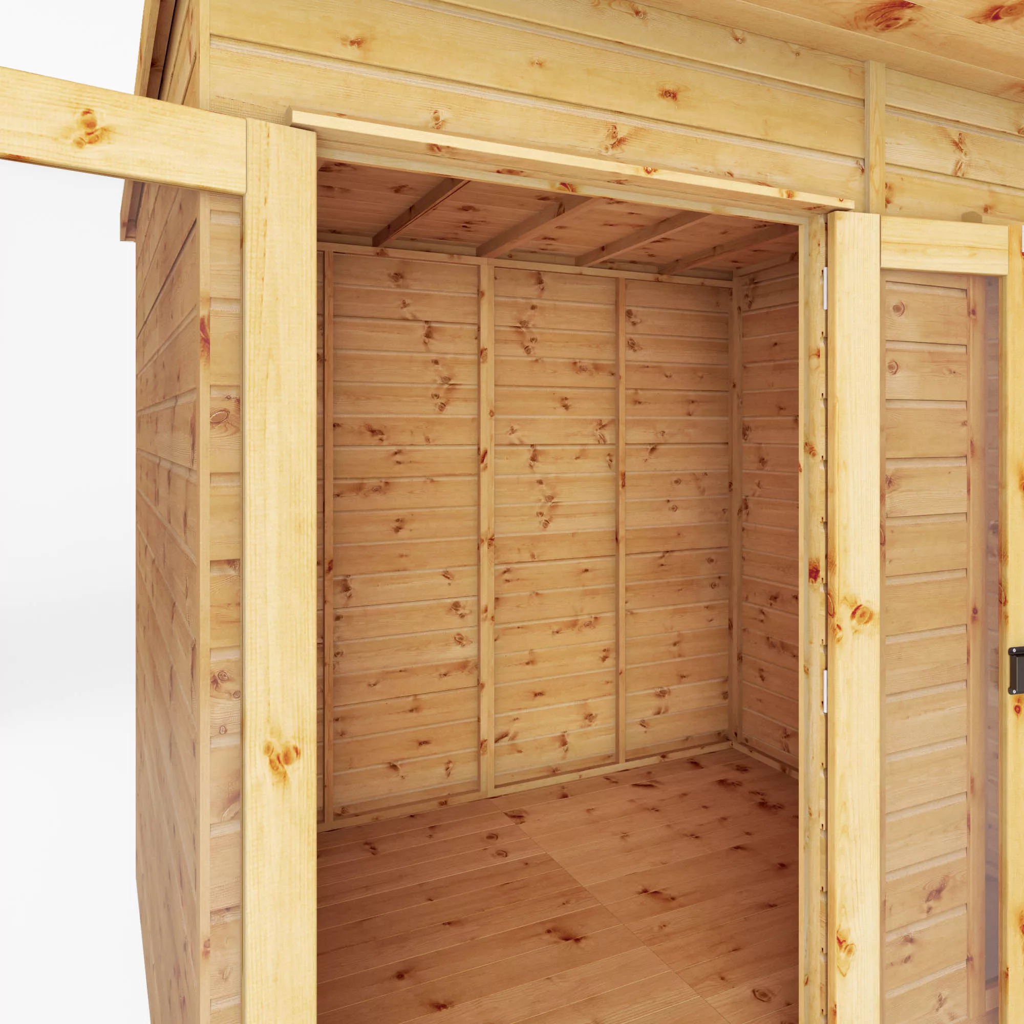 Mercia Maine 16x6 Ft Pent Shiplap Wooden Summer House With Double Door - Image 5