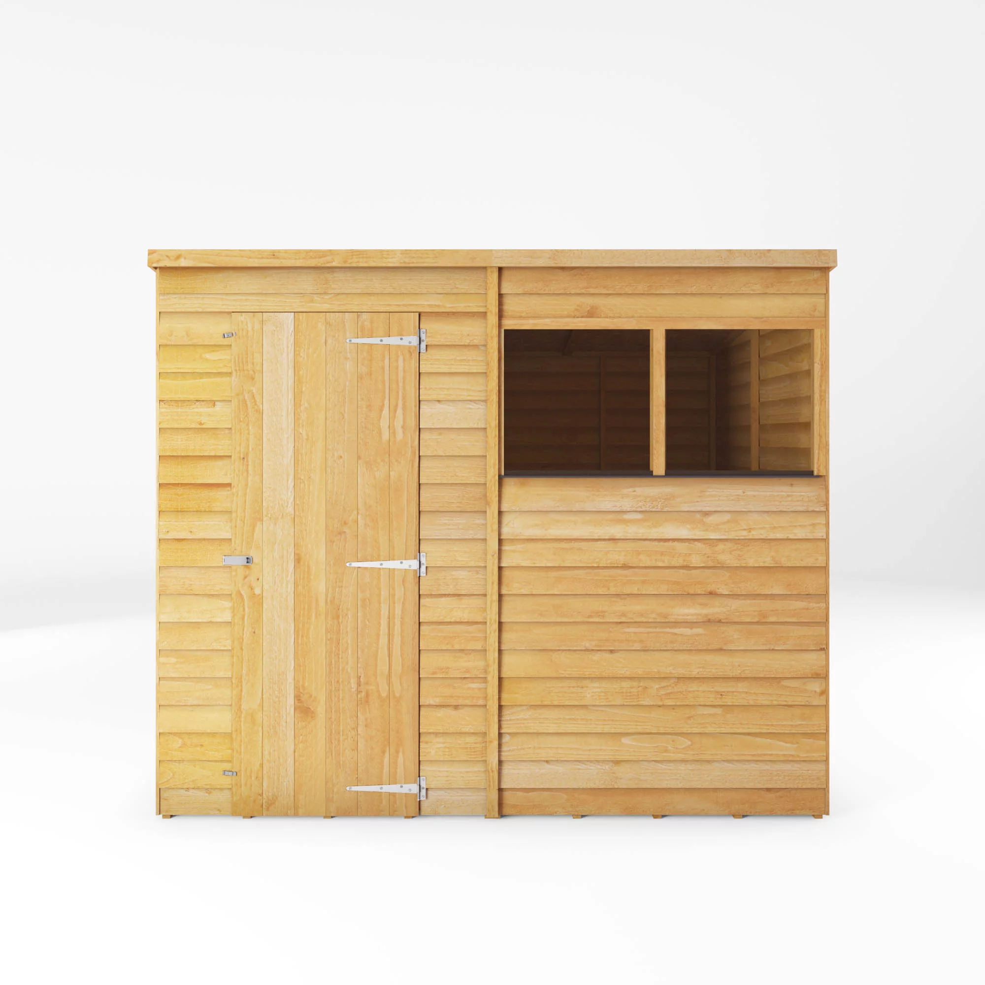 Mercia Pent Overlap Solid Wood Shed With Floor - Image 3