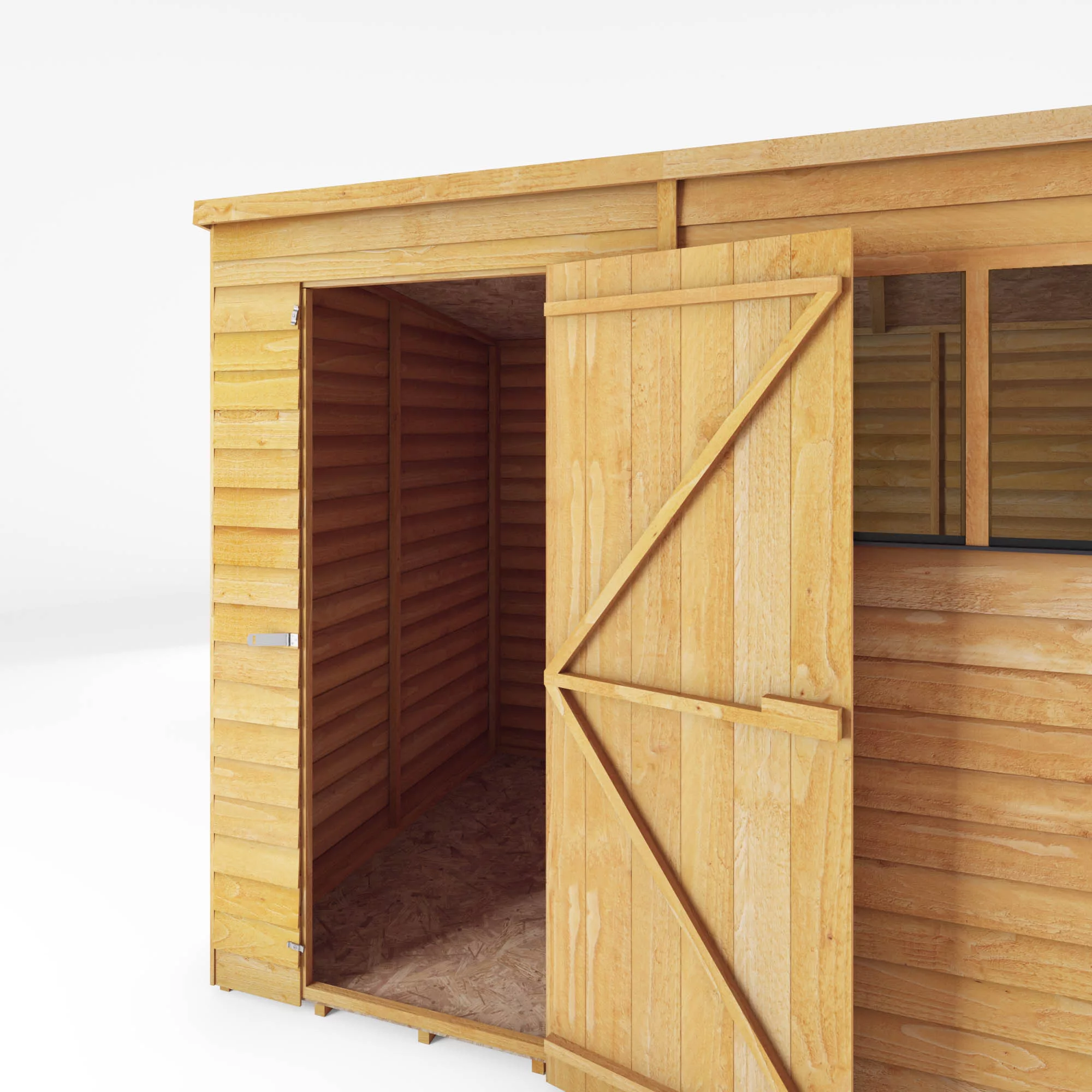 Mercia Pent Overlap Solid Wood Shed With Floor - Image 5