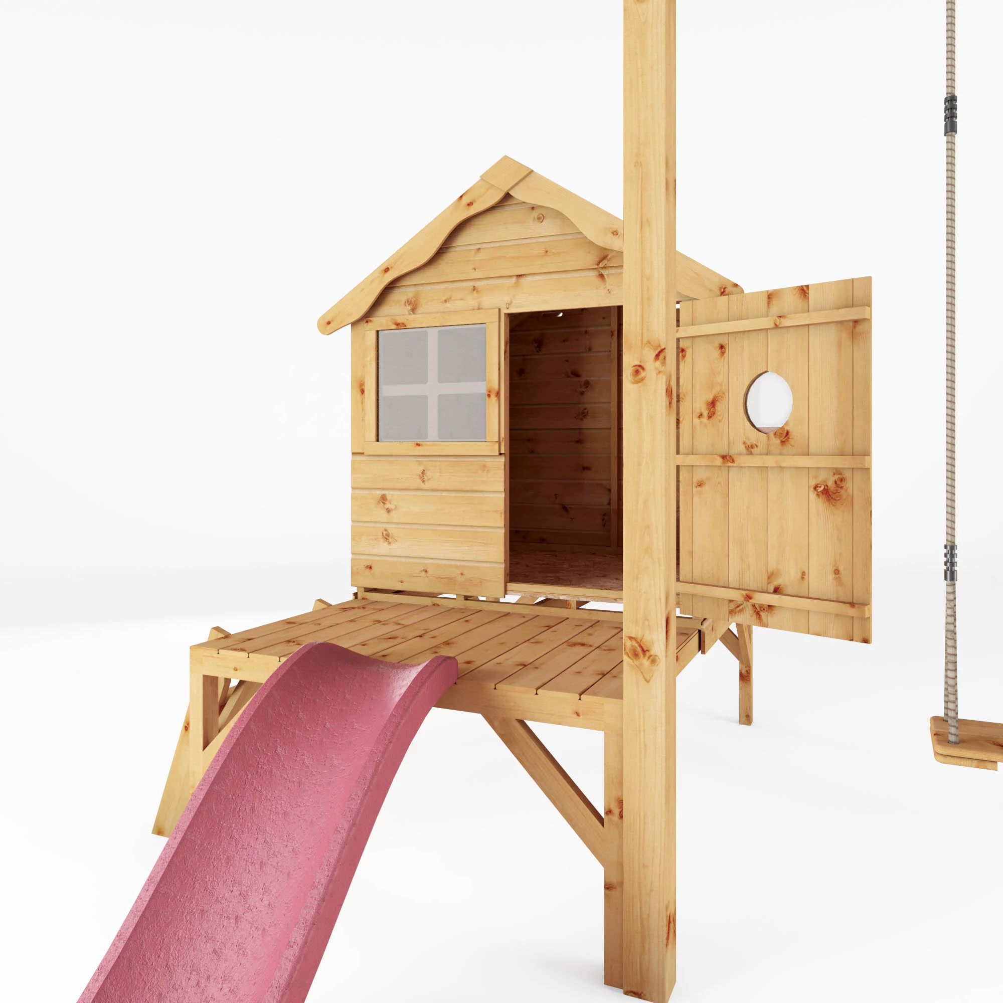 Mercia Snug Wooden Swing Set & Slide - Image 7