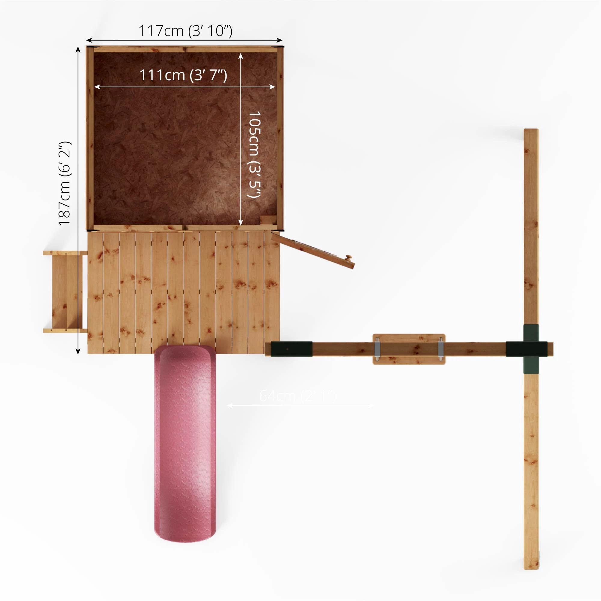 Mercia Snug Wooden Swing Set & Slide - Image 9