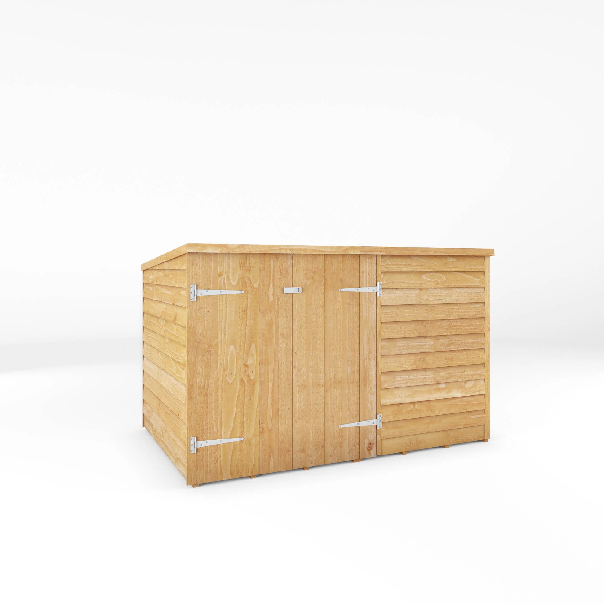 Mercia Solid Wood 4x6 Overlap Pent Bike Store - Image 2