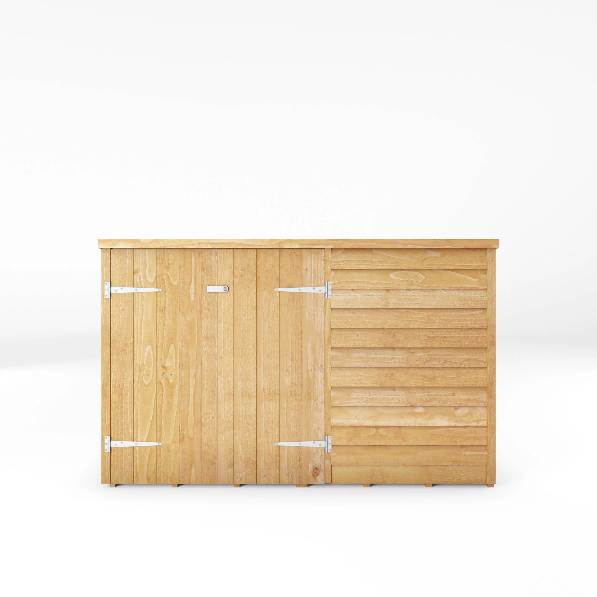 Mercia Solid Wood 4x6 Overlap Pent Bike Store - Image 3