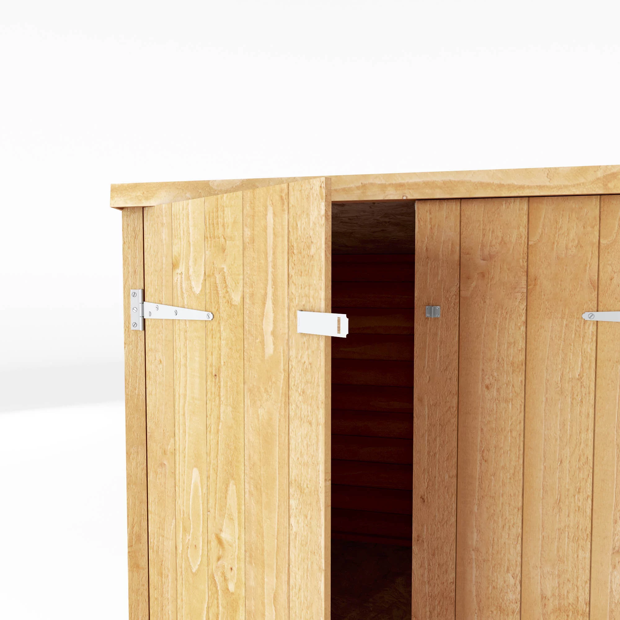 Mercia Solid Wood 4x6 Overlap Pent Bike Store - Image 4