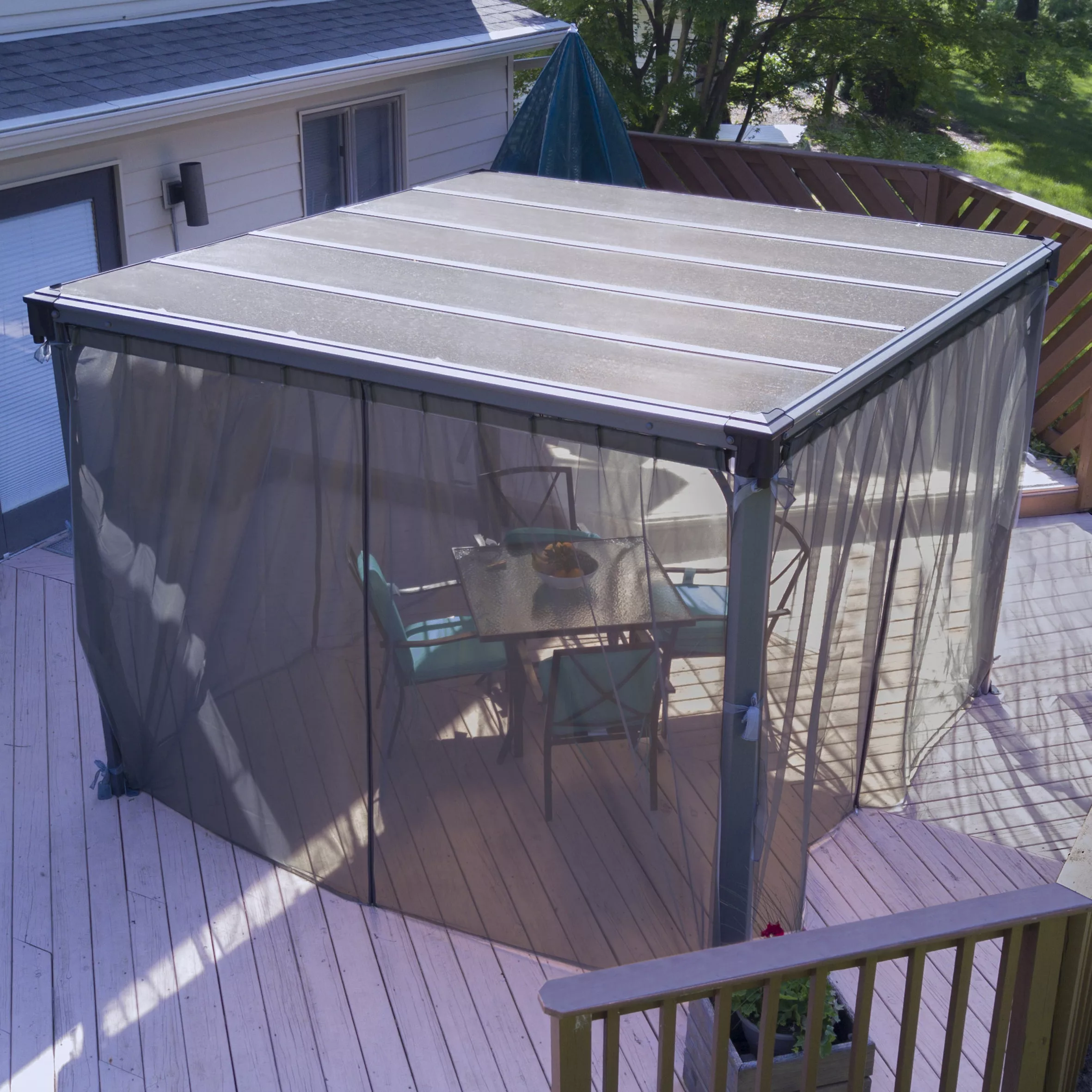 Palram - Canopia 3K Series Grey Polyester (PES) Gazebo Netting, Pack Of 6 (L)2170mm (W)3660mm - Image 5