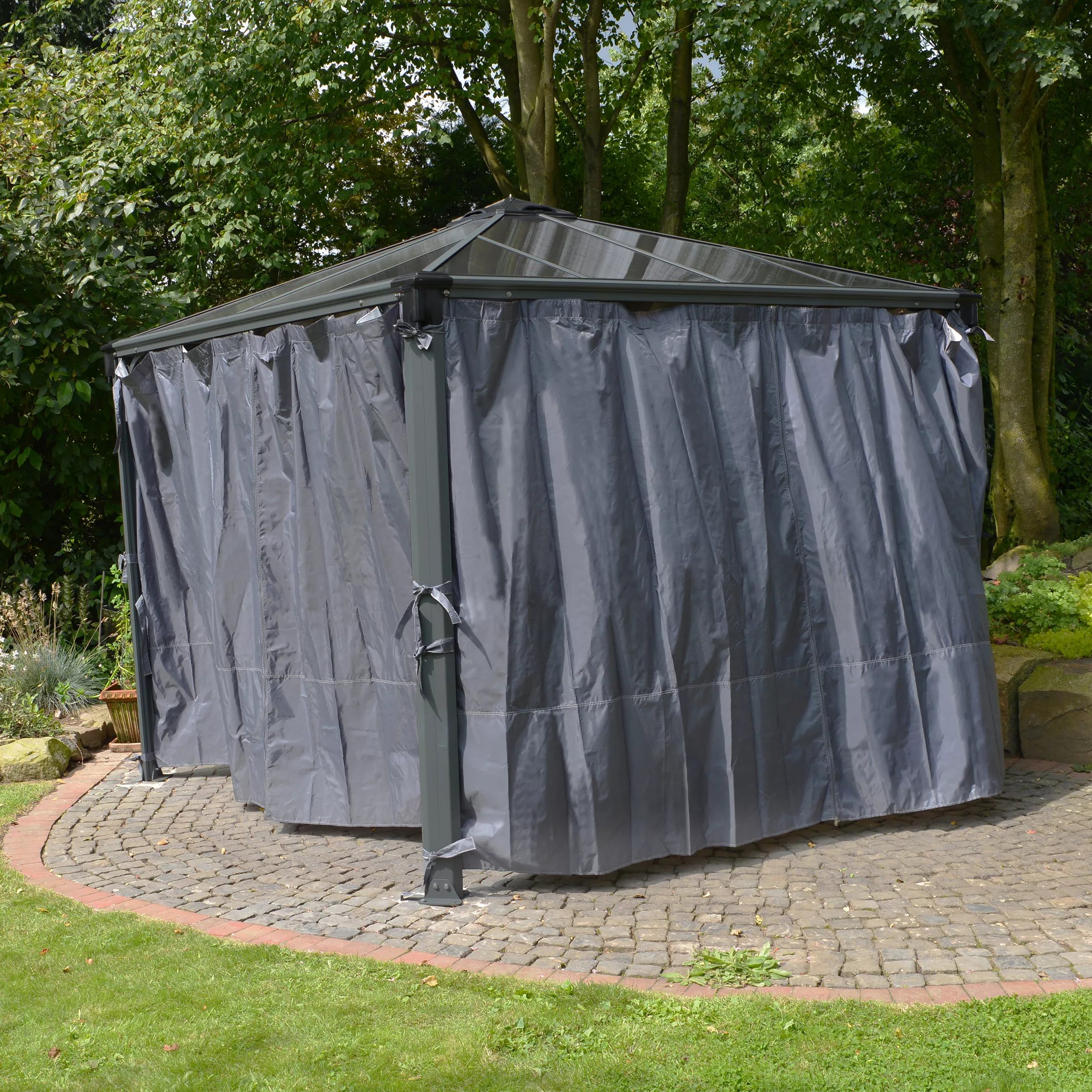 Palram - Canopia 4K Series Grey Polyester (PES) Gazebo Curtain, Pack Of 6 (L)2170mm (W)4010mm - Image 5