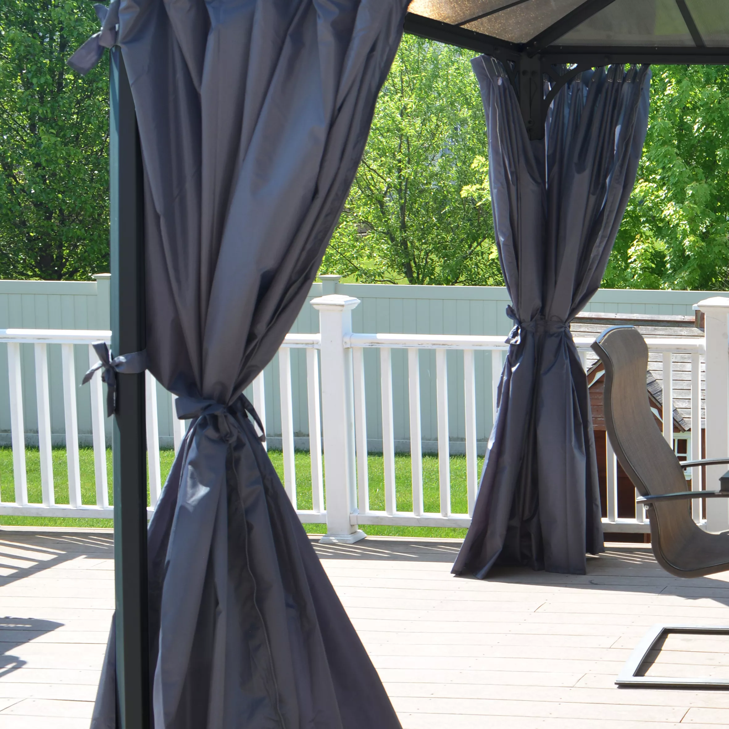 Palram - Canopia 4K Series Grey Polyester (PES) Gazebo Curtain, Pack Of 6 (L)2170mm (W)4010mm - Image 2
