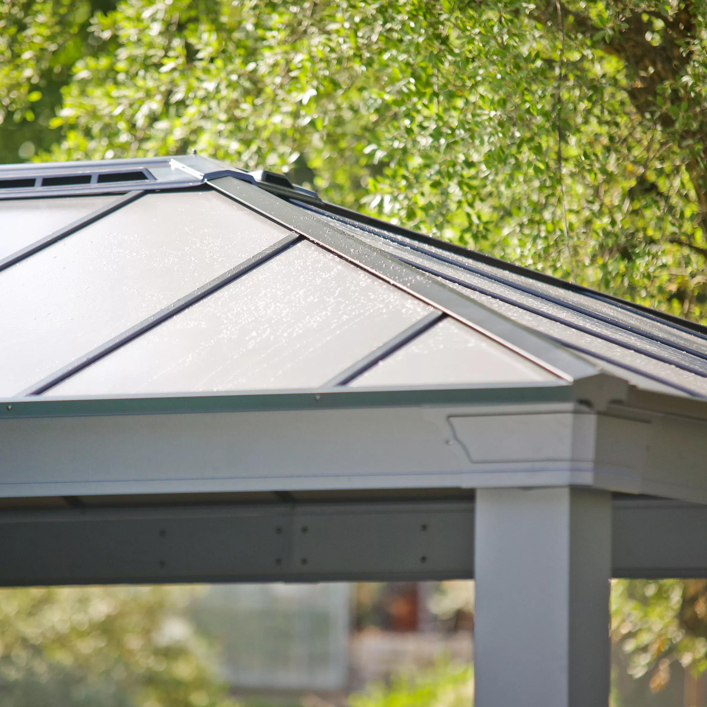 Palram - Canopia Dallas Grey Rectangular Gazebo, (W)4.26m (D)3.64m - Assembly Required - Image 6