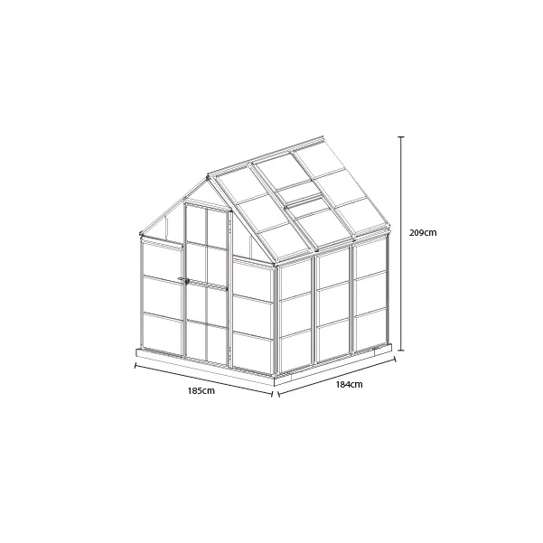 Palram - Canopia Harmony Green 6x6 Greenhouse - Image 7