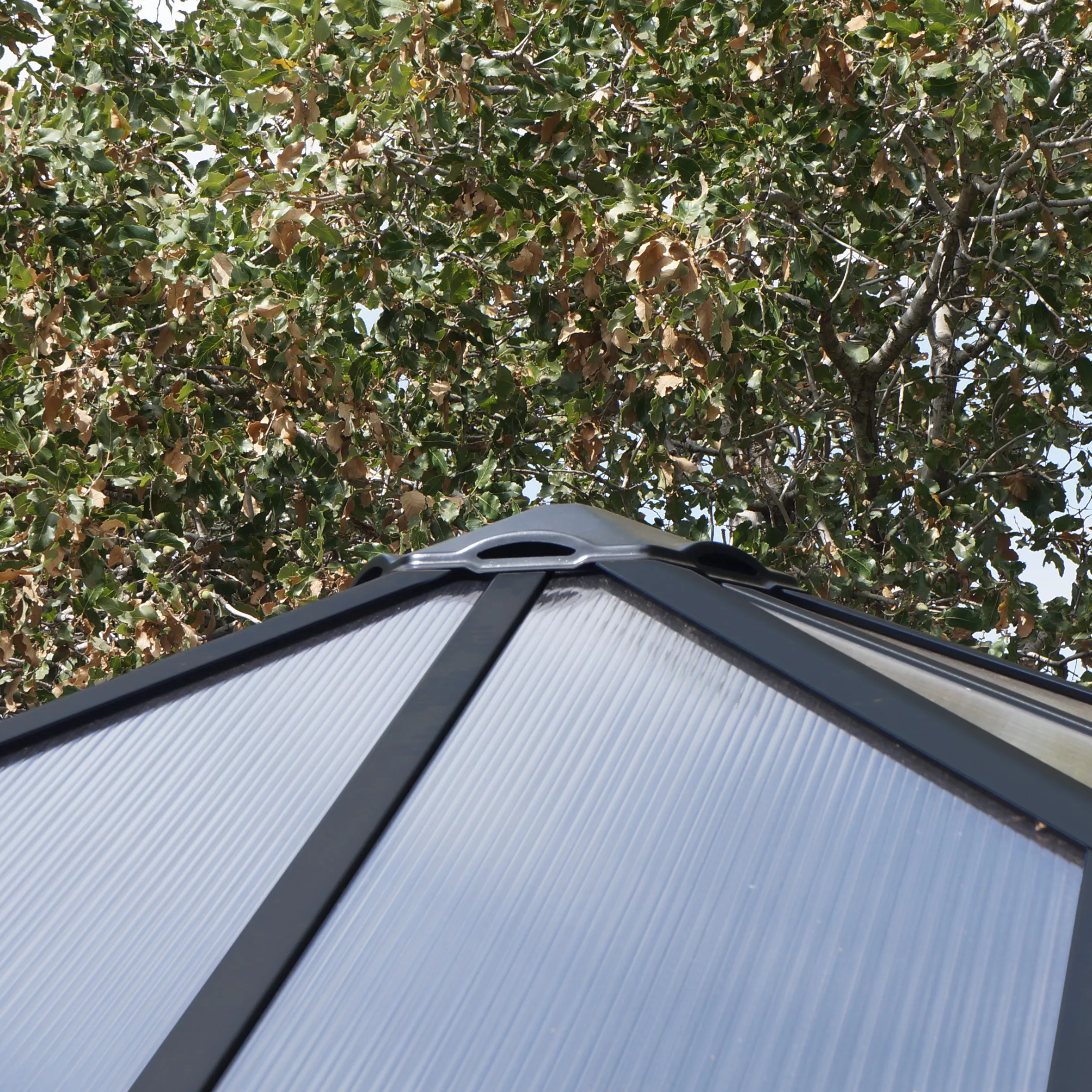 Palram - Canopia Ledro Grey Rectangular Gazebo, (W)2.95m (D)2.95m - Assembly Required - Image 7