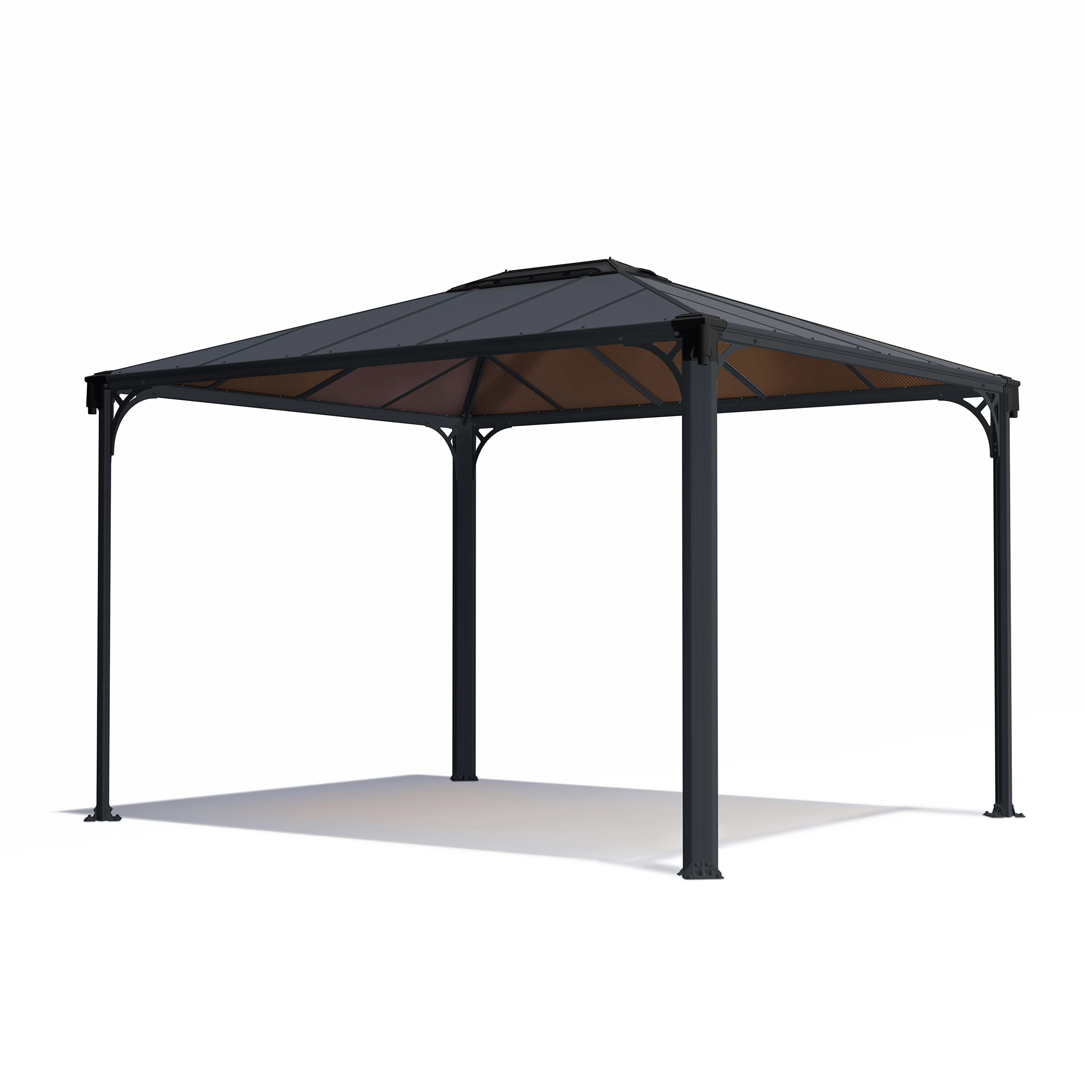 Palram - Canopia Martinique Grey Rectangular Gazebo, (W)3.6m (D)2.96m - Assembly Required - Image 2