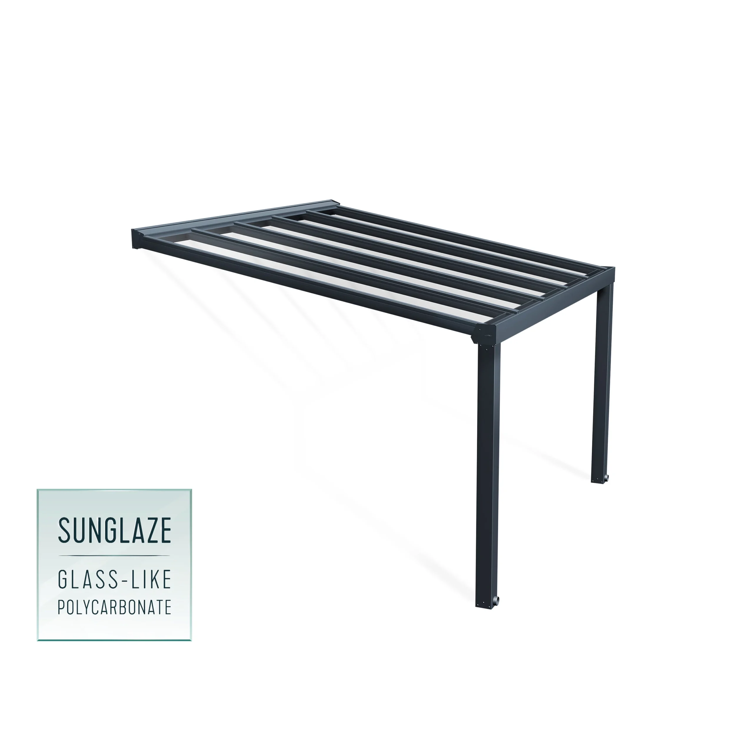 Palram - Canopia Stockholm Grey Non-retractable Awning, (L)3.7m (H)3.24m (W)3.41m - Image 2