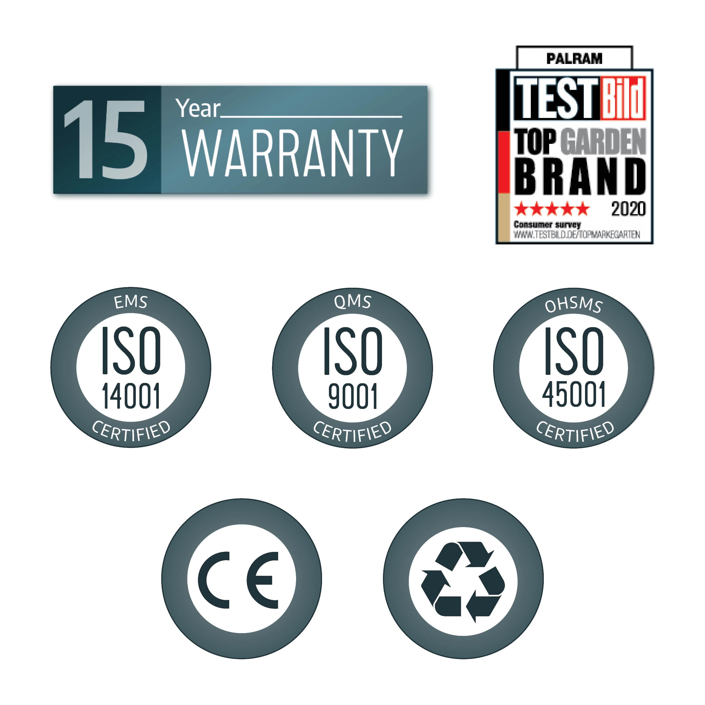 Palram - Canopia Stockholm Grey Non-retractable Awning, (L)3.7m (H)3.24m (W)3.41m - Image 10