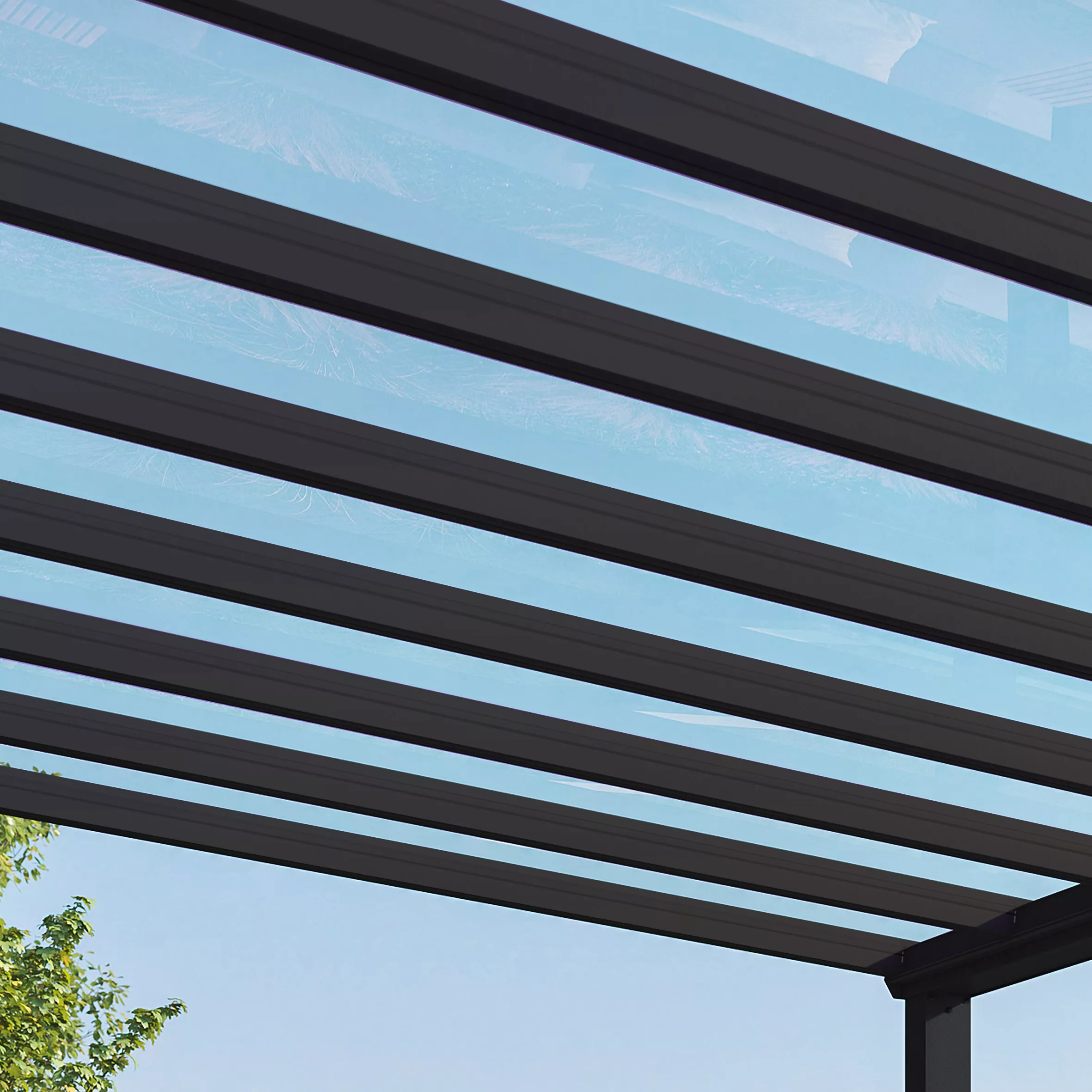 Palram - Canopia Stockholm Grey Non-retractable Awning, (L)3.7m (H)3.24m (W)3.41m - Image 5