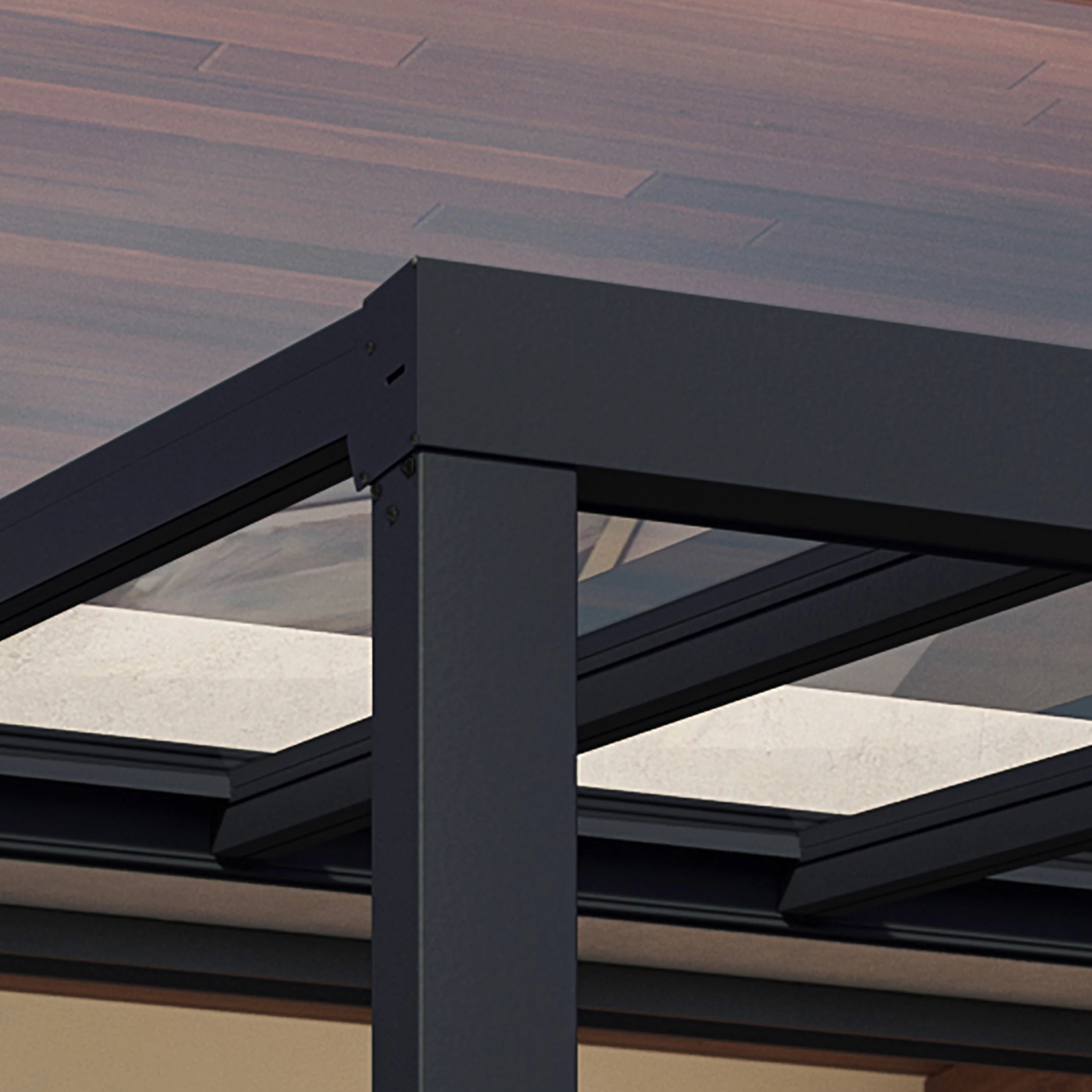 Palram - Canopia Stockholm Grey Non-retractable Awning, (L)3.7m (H)3.24m (W)3.41m - Image 6