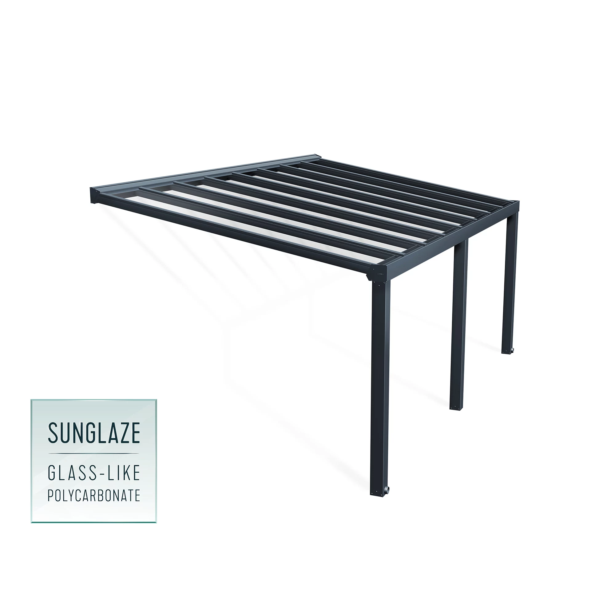 Palram - Canopia Stockholm Grey Non-retractable Awning, (L)5.88m (H)3.24m (W)3.41m - Image 2