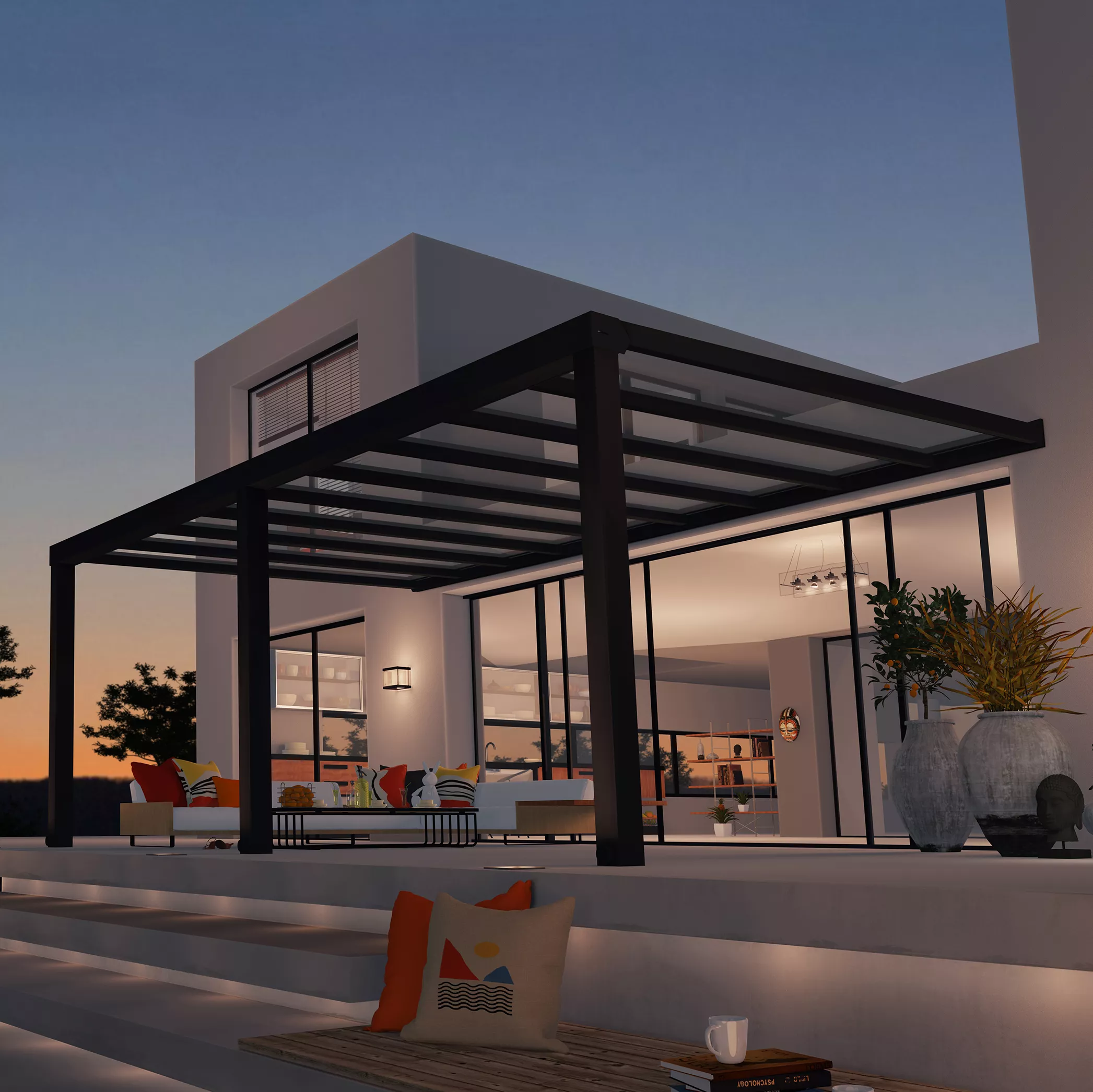 Palram - Canopia Stockholm Grey Non-retractable Awning, (L)5.88m (H)3.24m (W)3.41m - Image 7