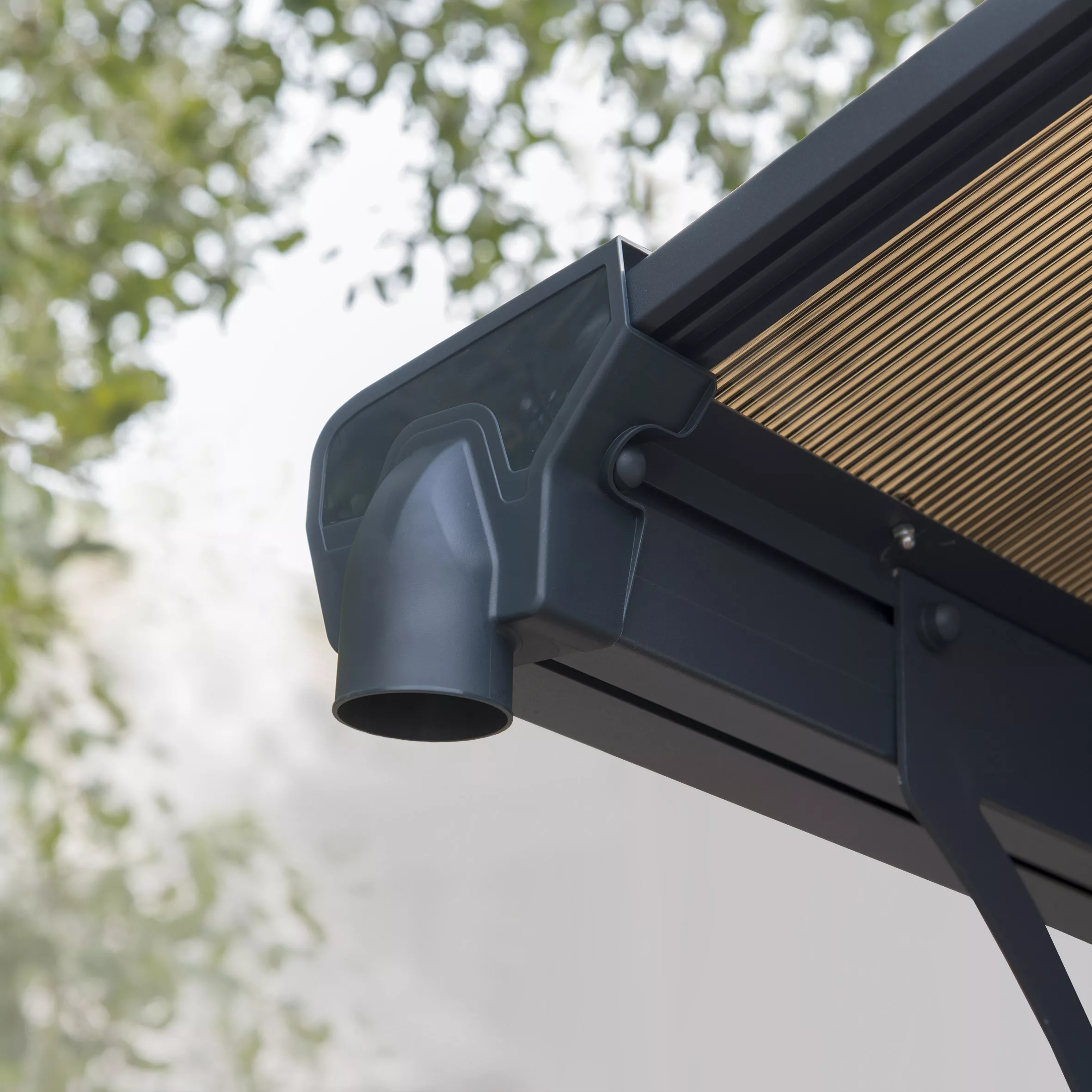 Palram - Canopia Tucson Grey Rectangular Gazebo, (W)4.3m (D)3.59m - Assembly Required - Image 5