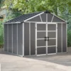 Palram - Canopia Yukon With Floor 11x9 Apex Dark Grey Plastic Shed With Floor