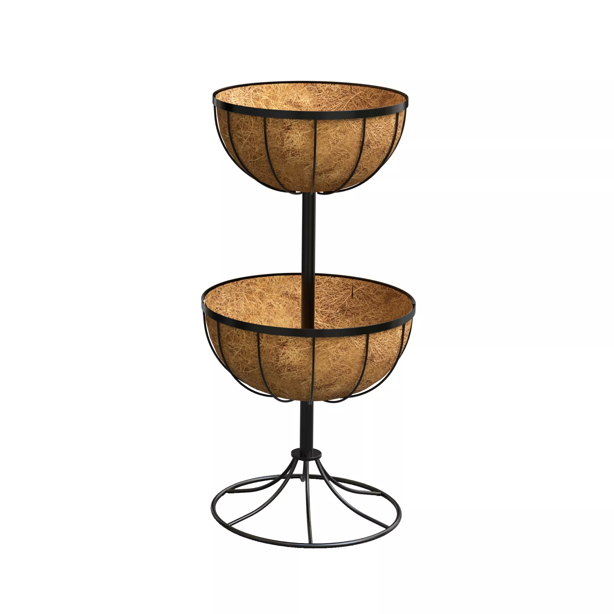 Panacea Hanging Garden Black Flower Fountain Round Planter