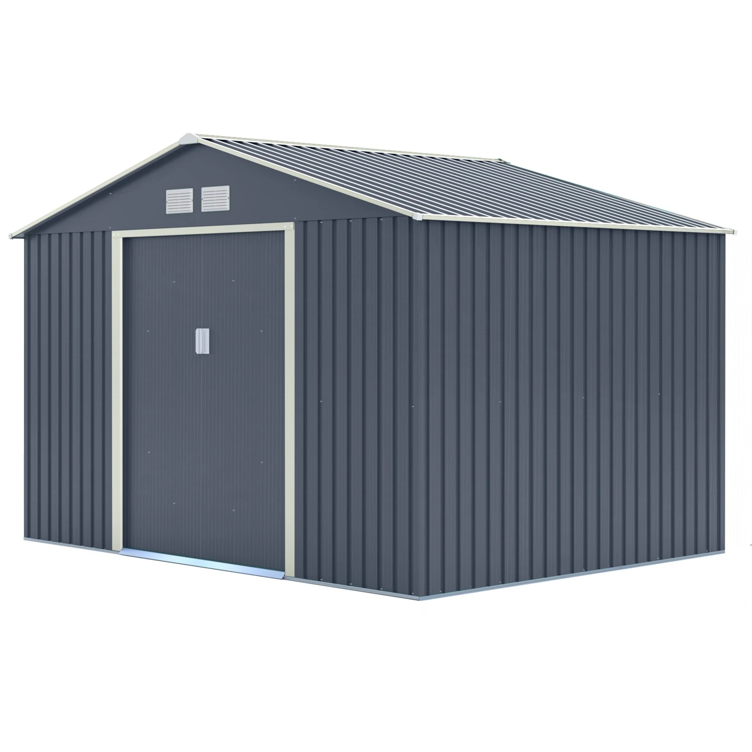 Rowlinson Trentvale 10x8 Apex Dark Grey Metal Shed