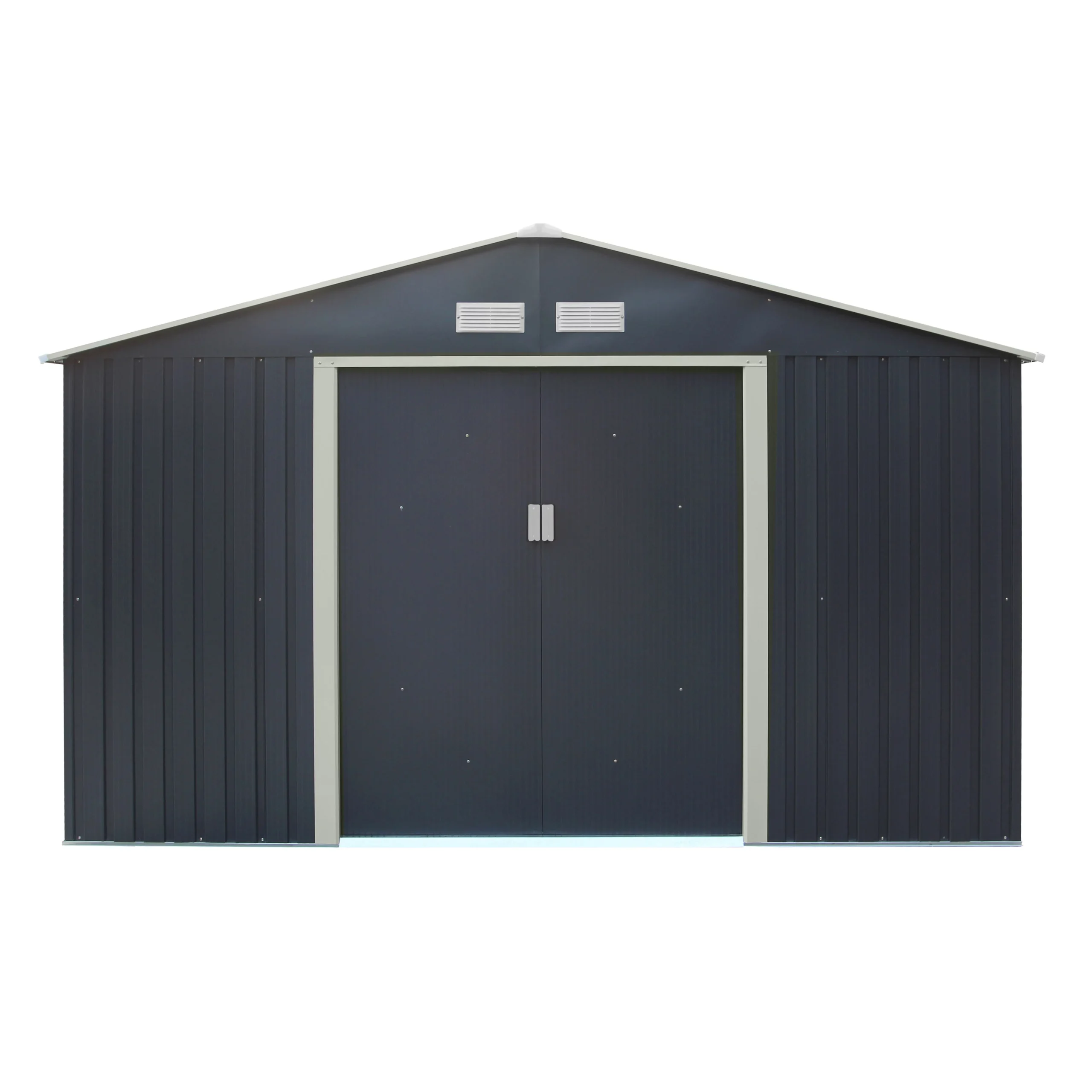 Rowlinson Trentvale 10x8 Apex Dark Grey Metal Shed - Image 2