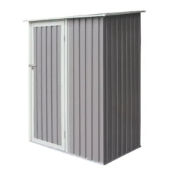 Rowlinson Trentvale 5x3 Pent Light Grey Metal Shed