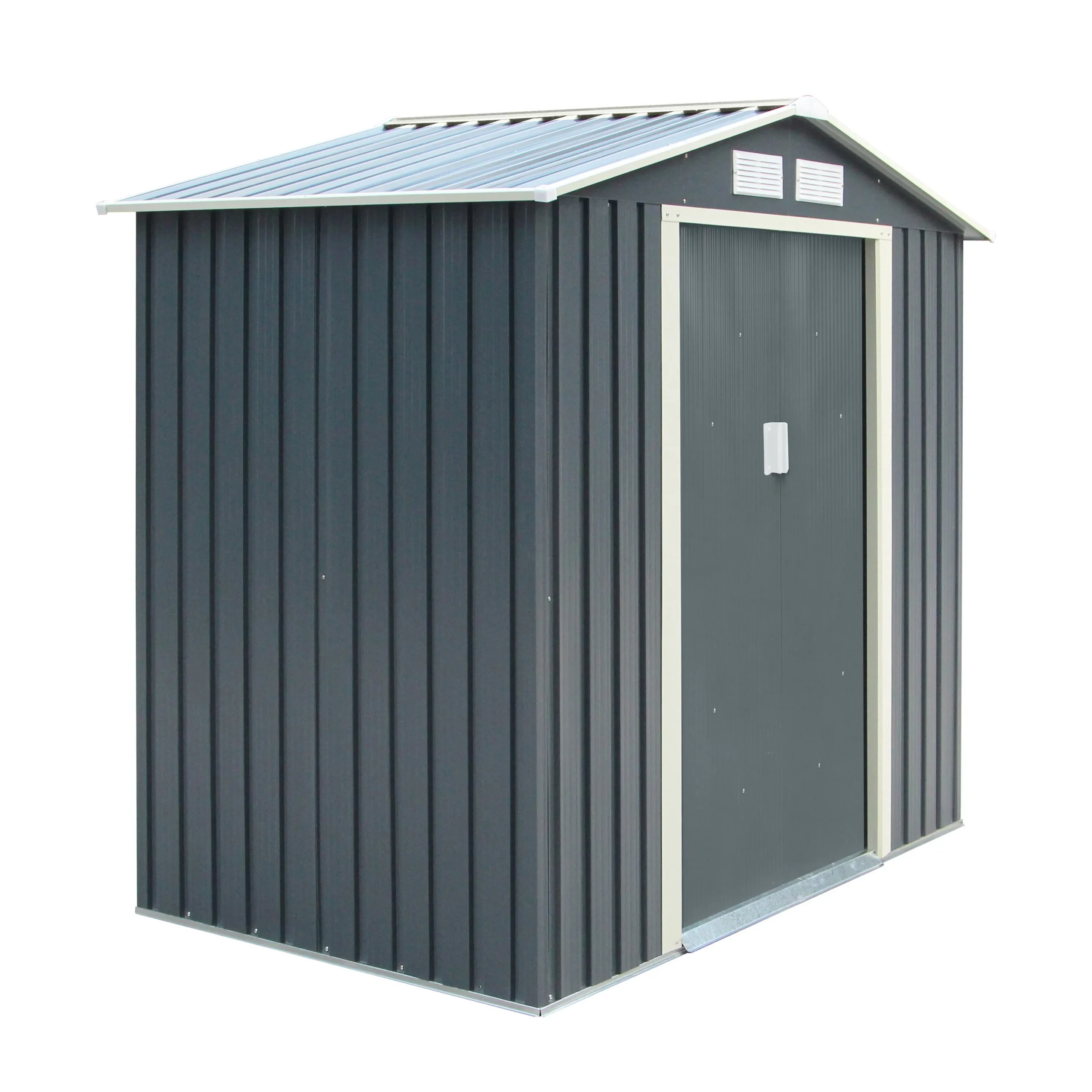 Rowlinson Trentvale 6x4 Apex Dark Grey Metal Shed - Image 3