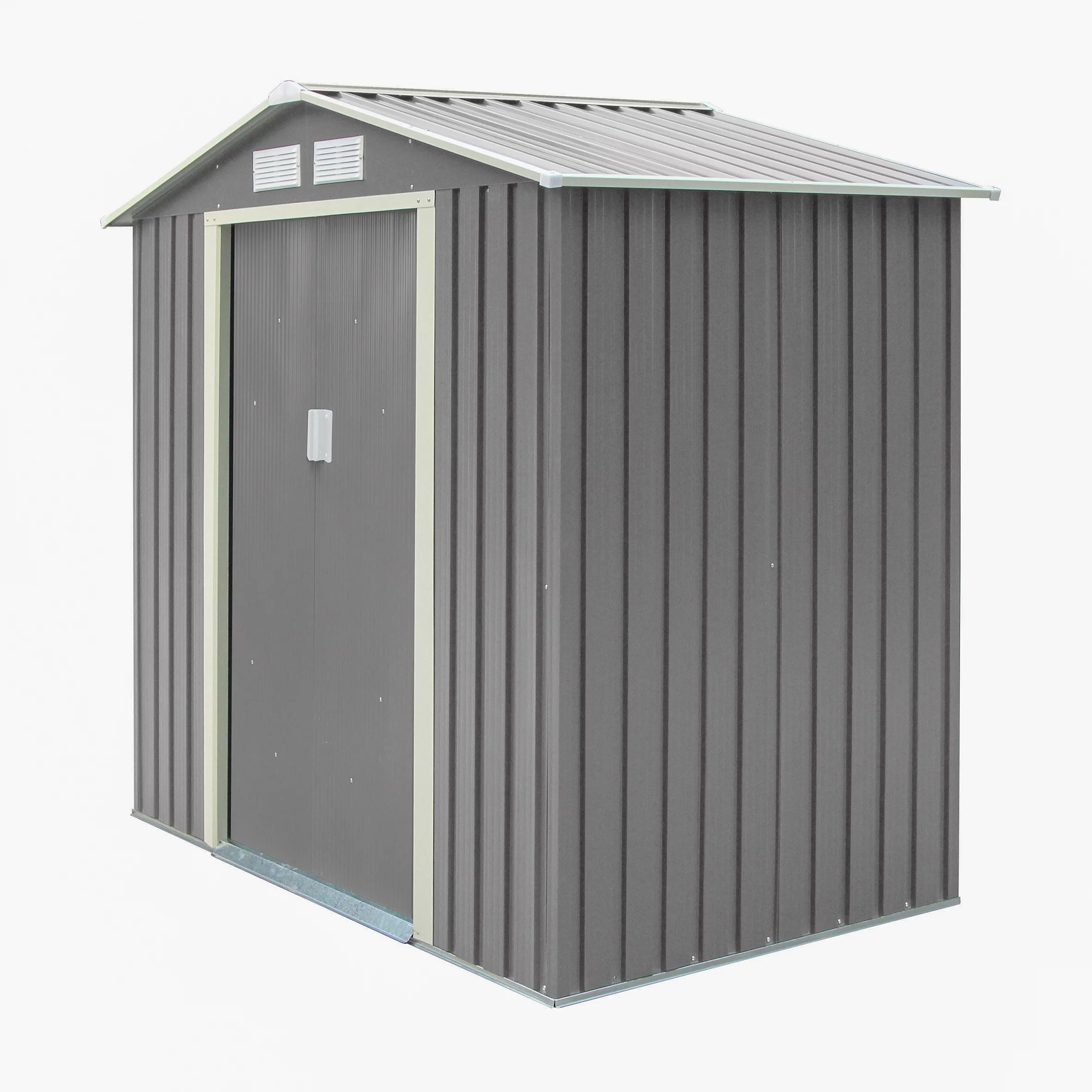 Rowlinson Trentvale 6x4 Pent Light Grey Metal Shed