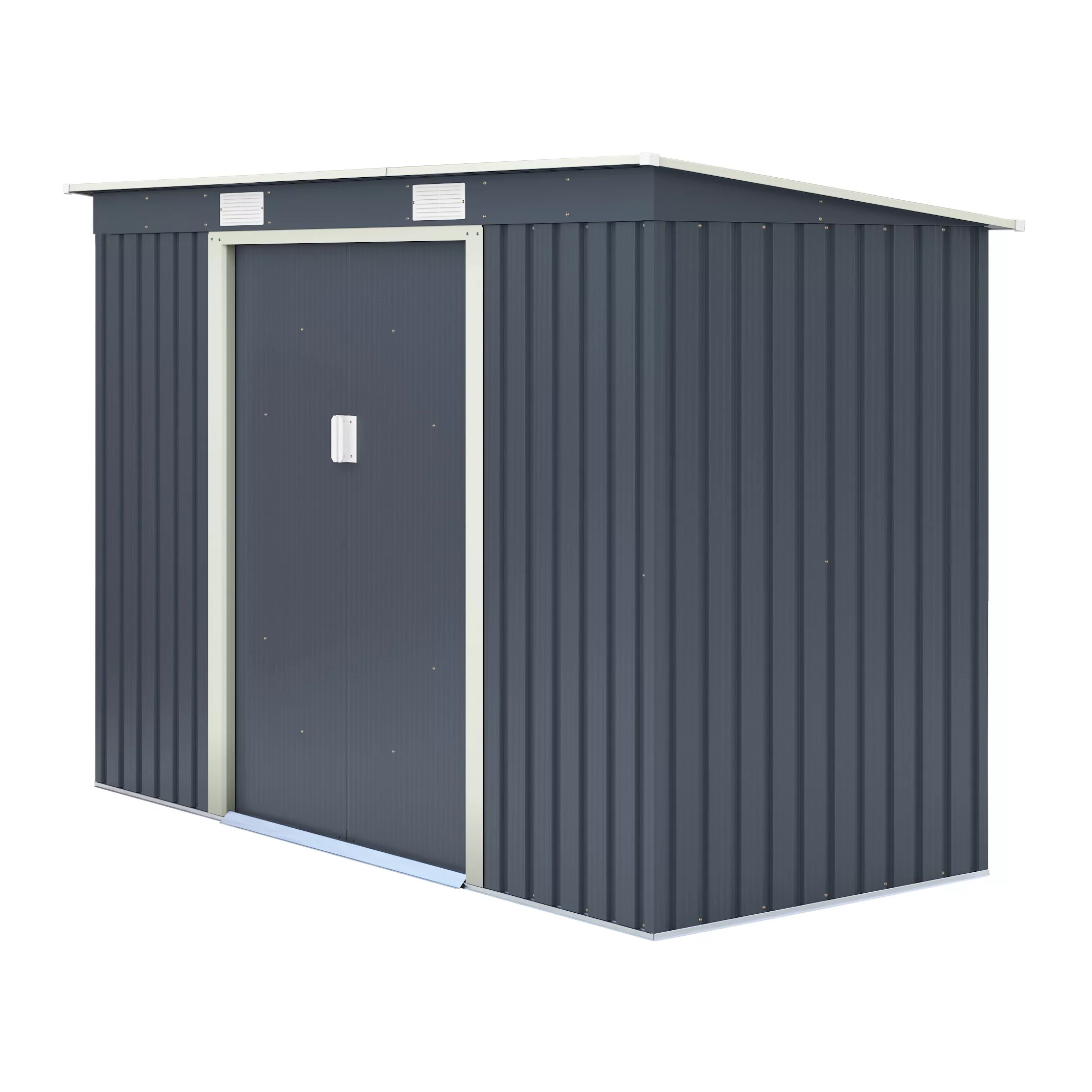 Rowlinson Trentvale 8x4 Pent Dark Grey Metal Shed