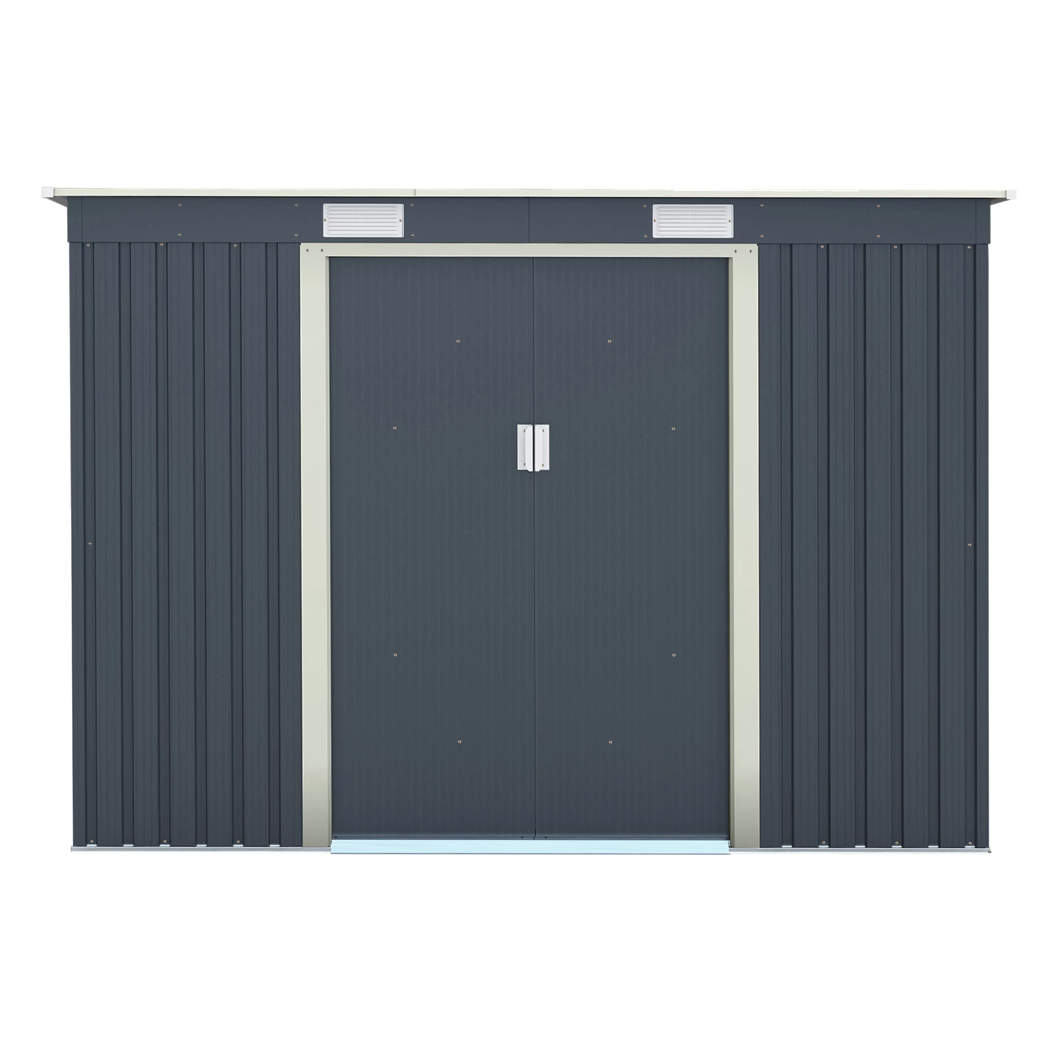 Rowlinson Trentvale 8x4 Pent Dark Grey Metal Shed - Image 2