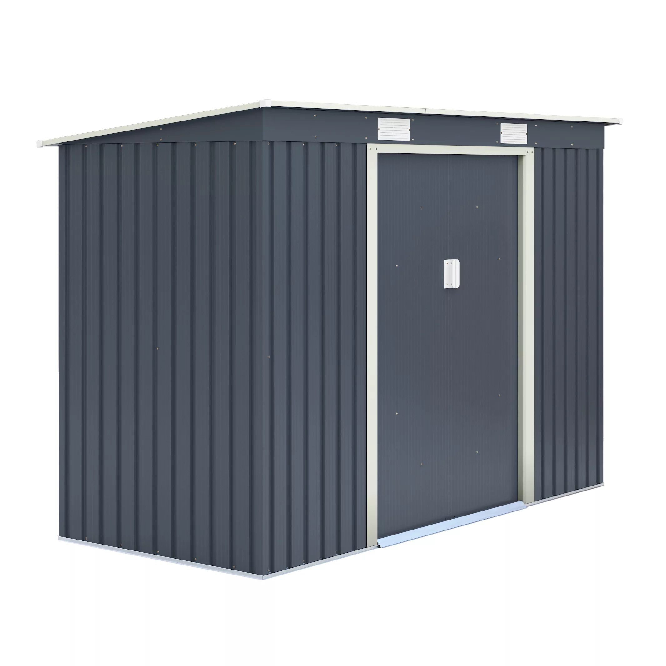 Rowlinson Trentvale 8x4 Pent Dark Grey Metal Shed - Image 3